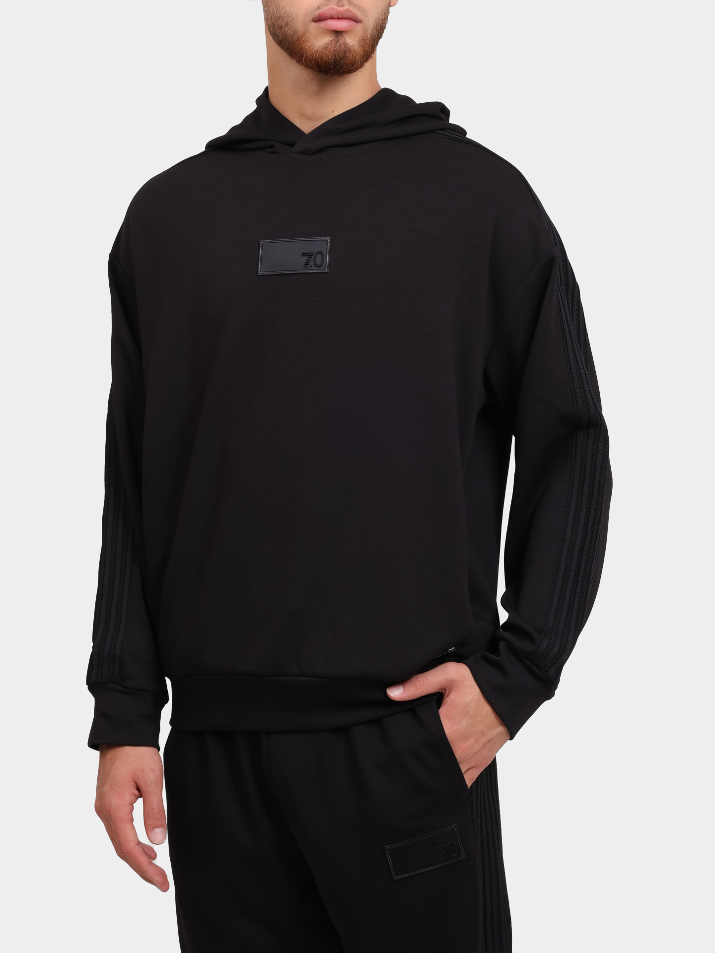 Худи EA7 6DUM02 PJZKZ 1200 черное мужское — купить в интернет-магазине Verdistore