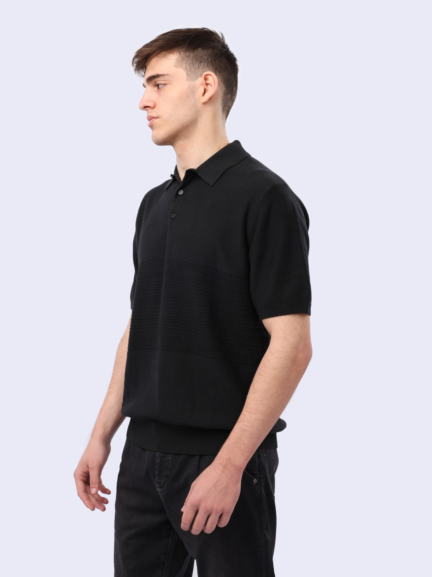 Поло Armani Exchange 6DZF6A ZMQ7Z 1200 черное мужское из хлопка — купить в интернет-магазине Verdistore