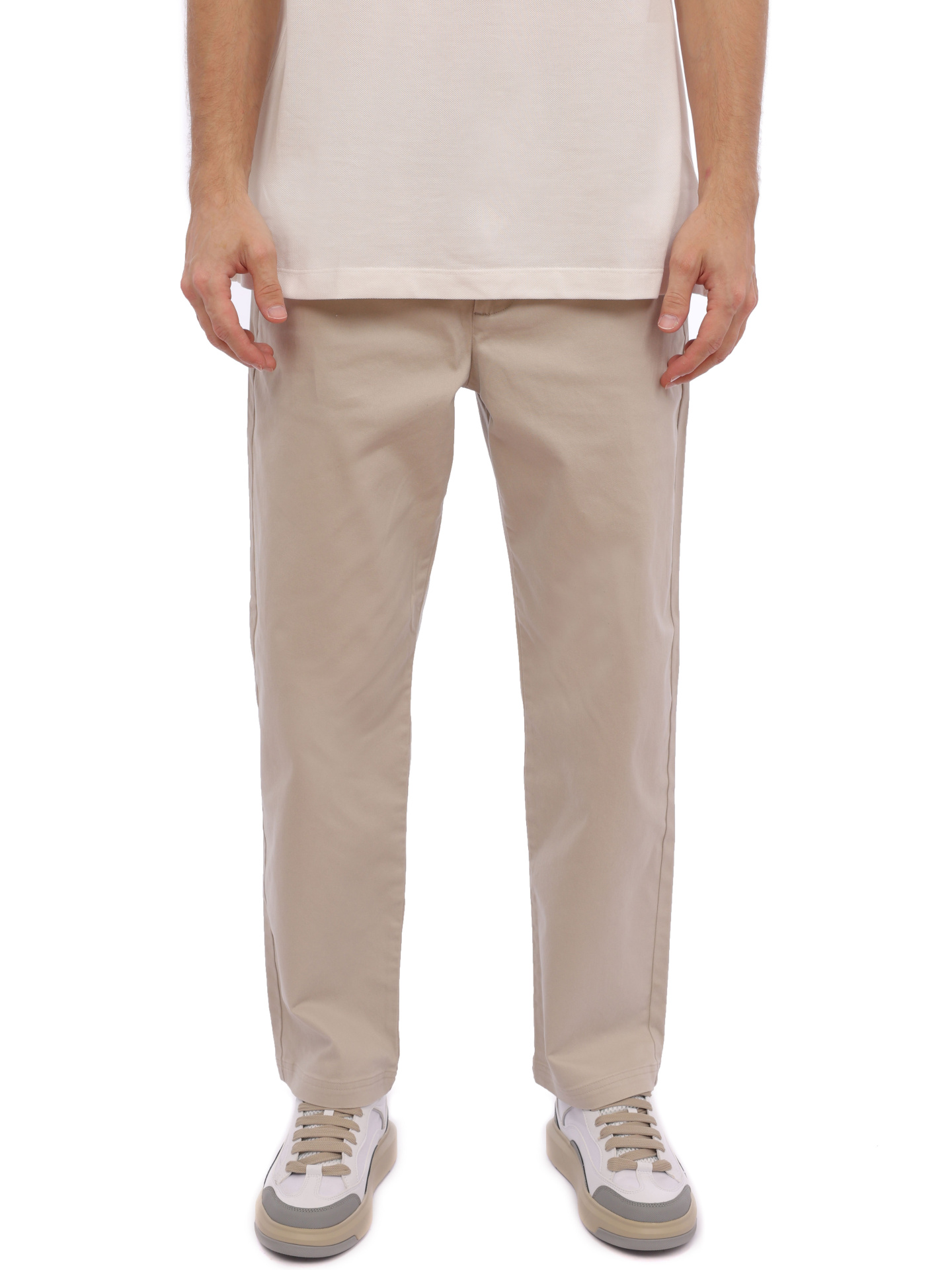 Брюки Armani Exchange 6RZP22 ZN2NZ 1934 молочные мужские из хлопка — купить в интернет-магазине Verdistore