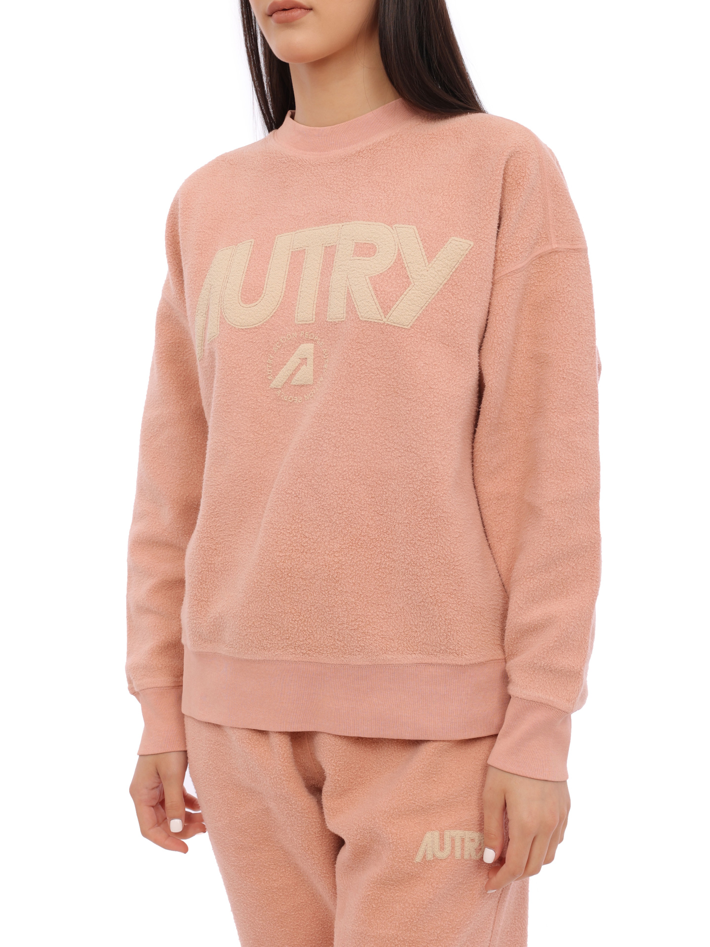 Свитшот Autry A23ISWMW448N светло-розовый женский с логотипом — купить в интернет-магазине Verdistore