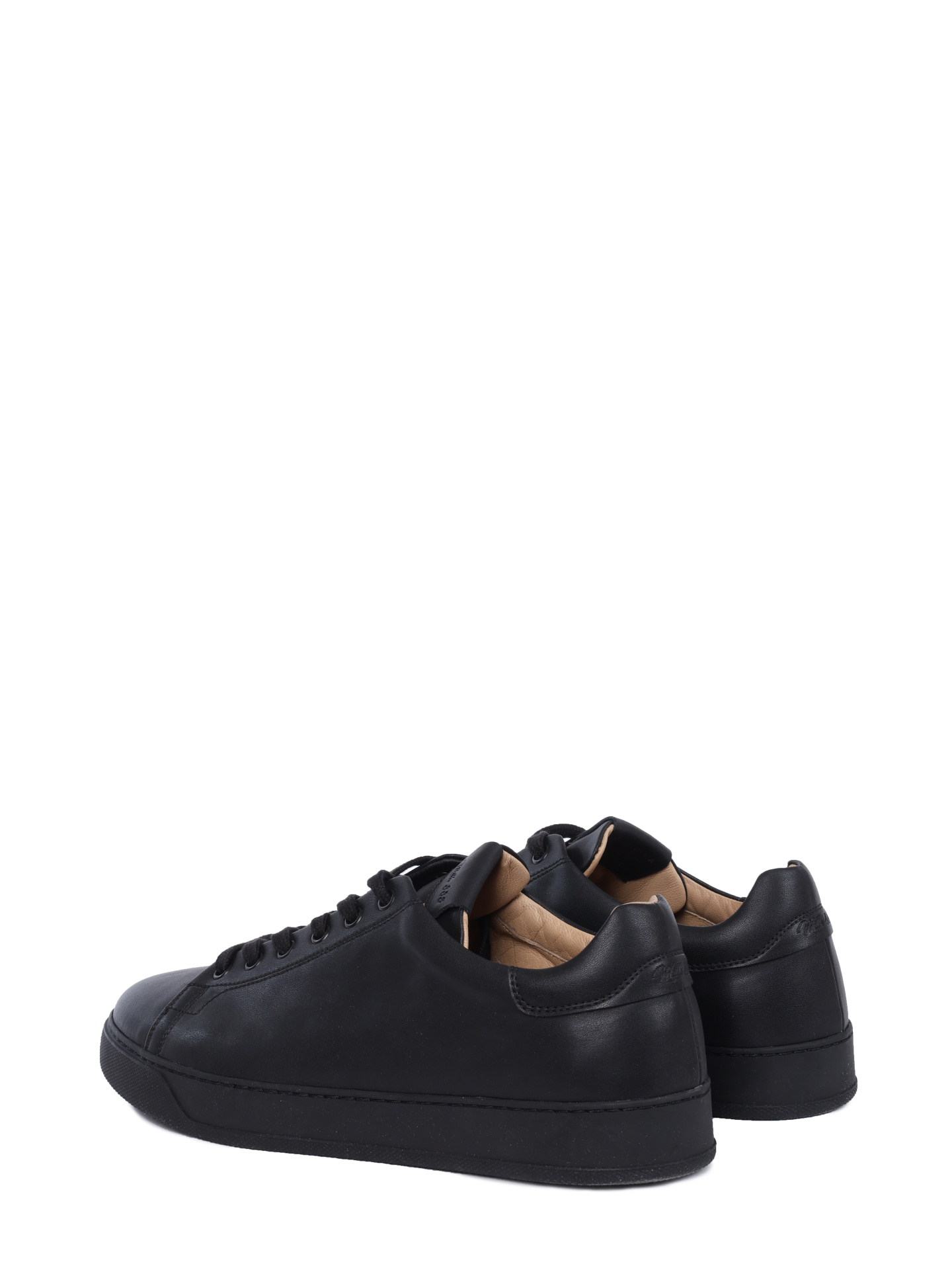 Кеды STOCCOLMA nero Mille 885 черные из мягкой гладкой кожи — купить в интернет-магазине Verdistore