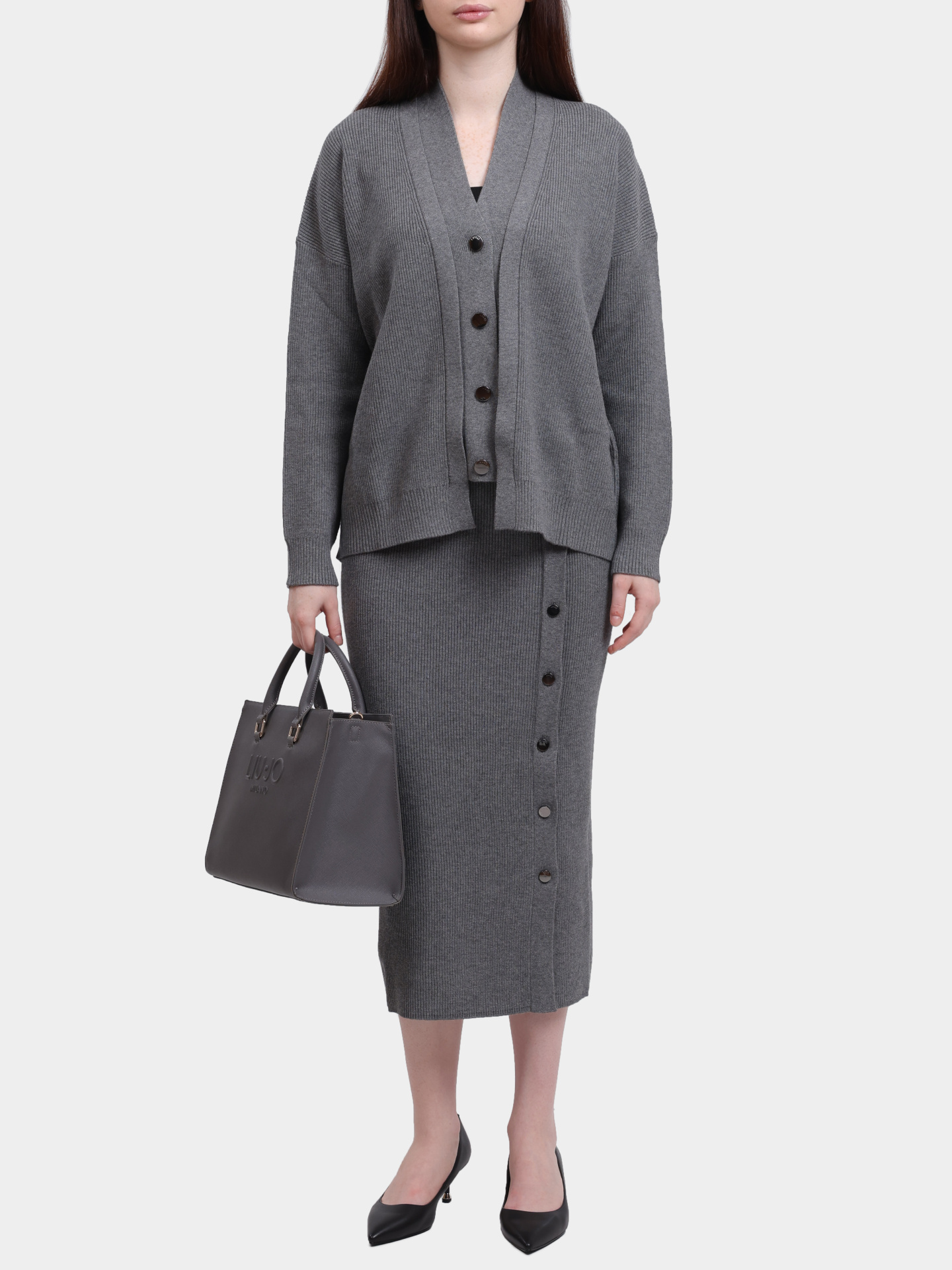 Кардиган Liu-Jo MF5397 MS99E 02050 серый женский — купить в интернет-магазине Verdistore