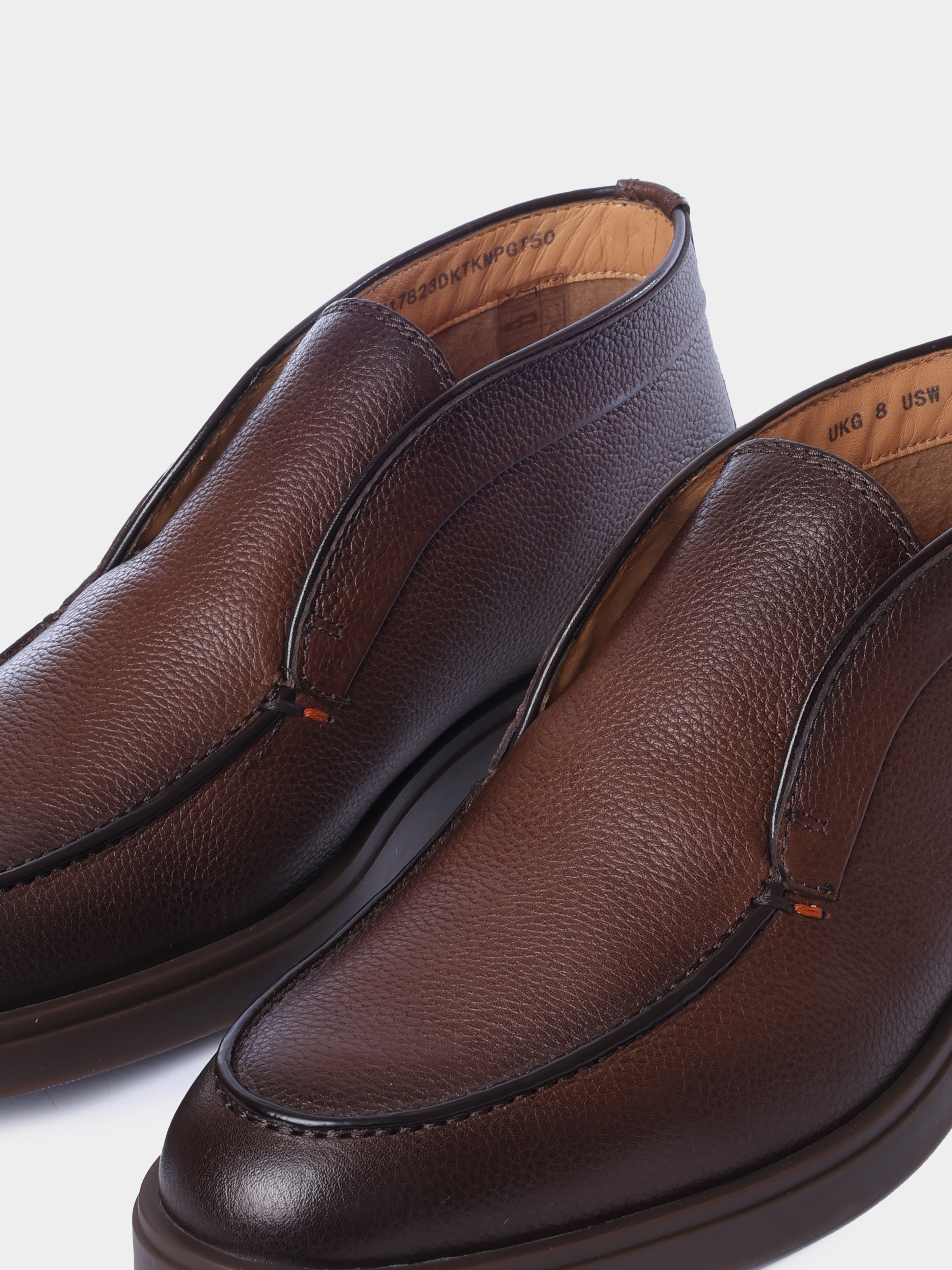 Ботинки Santoni MGDG17823DKTKMPGT50 кожаные мужские — купить в интернет-магазине Verdistore