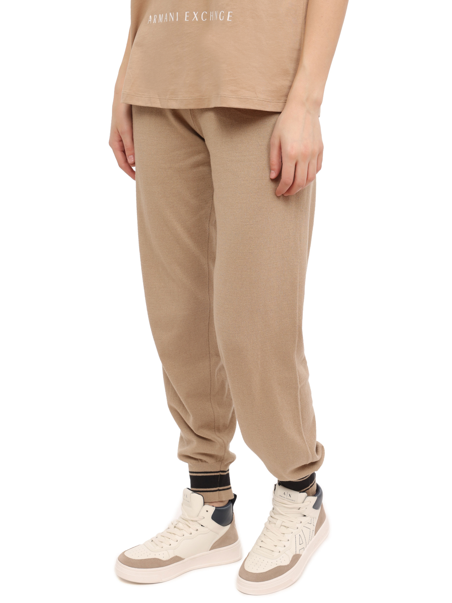 картинка Брюки Armani Exchange 6RYP2K YMX3Z 0748 трикотажные женские с манжетами от магазина Verdistore