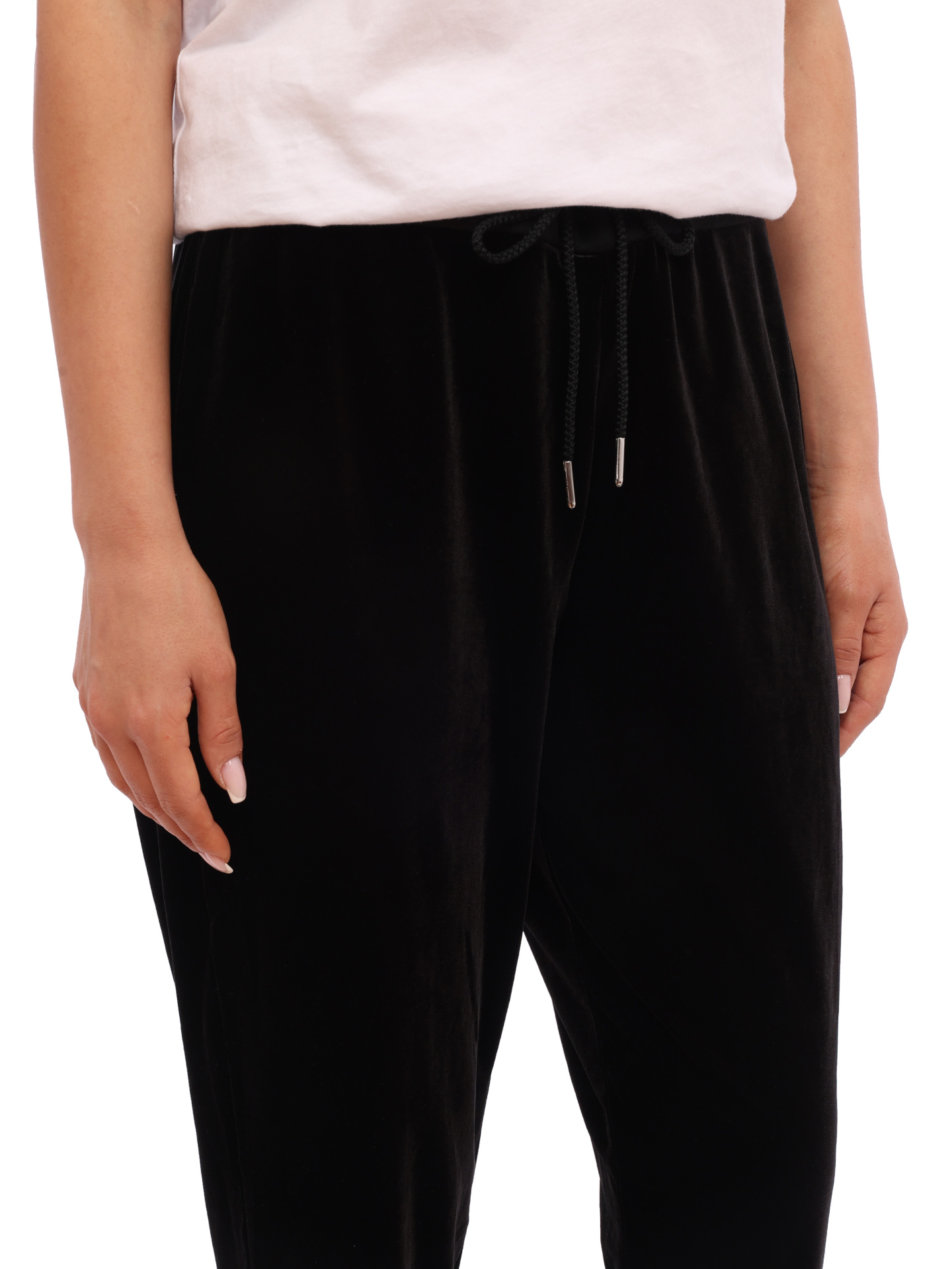 Брюки спортивные Armani Exchange 6HYP87 YJ57Z 1200 черные женские из бархата — купить в интернет-магазине Verdistore