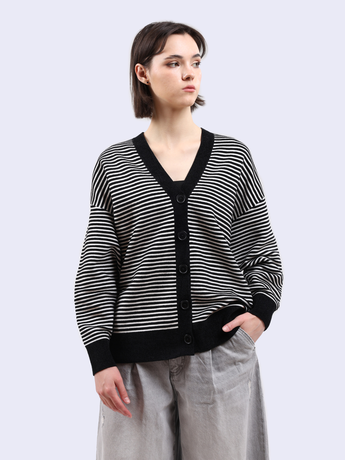 Кардиган Armani Exchange 6DYE1N YM1TZ 21DC полосатый женский — купить в интернет-магазине Verdistore