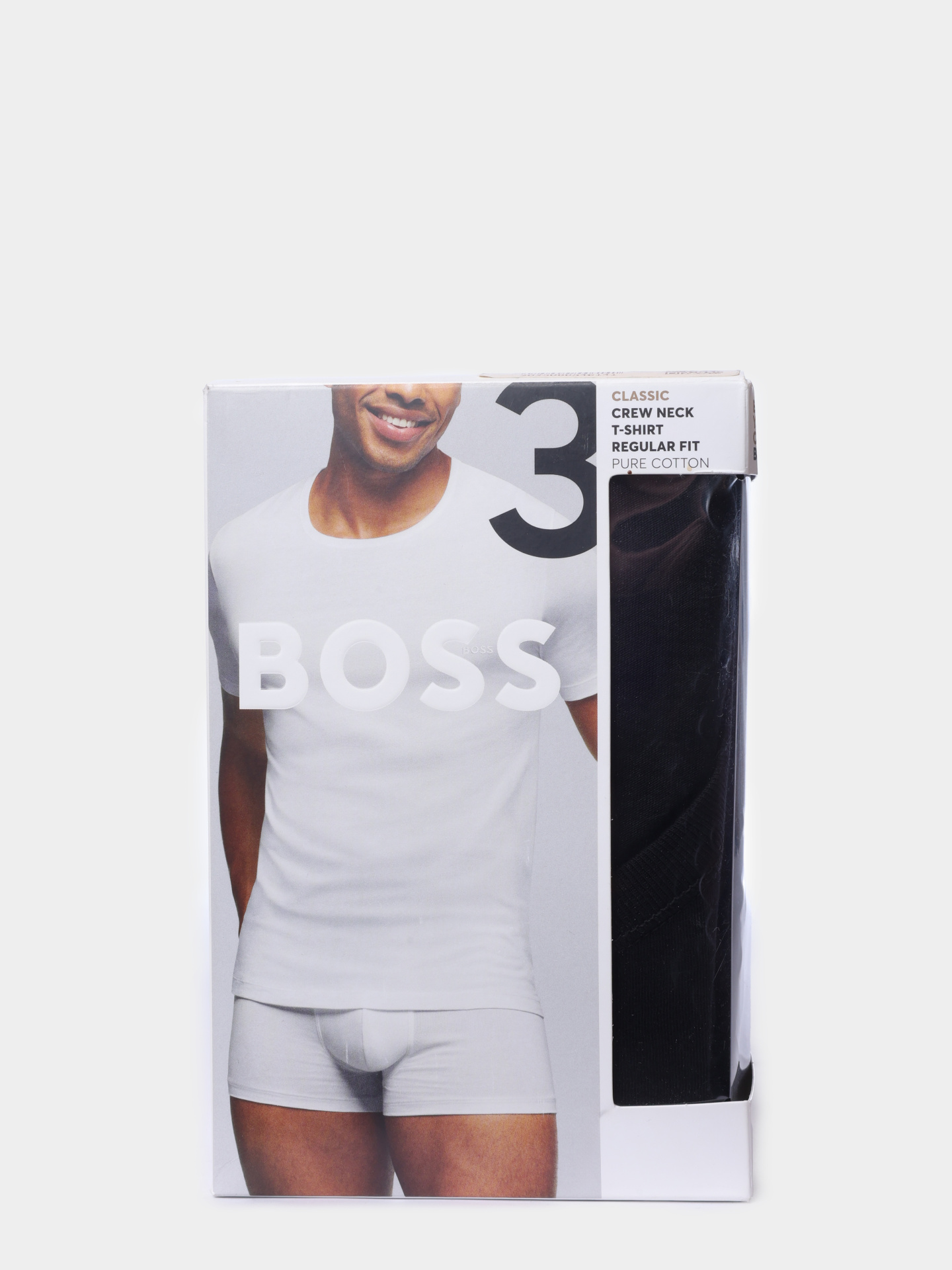 Футболка комплект 3 пары Hugo 50475284 001 черная мужская хопковая — купить в интернет-магазине Verdistore