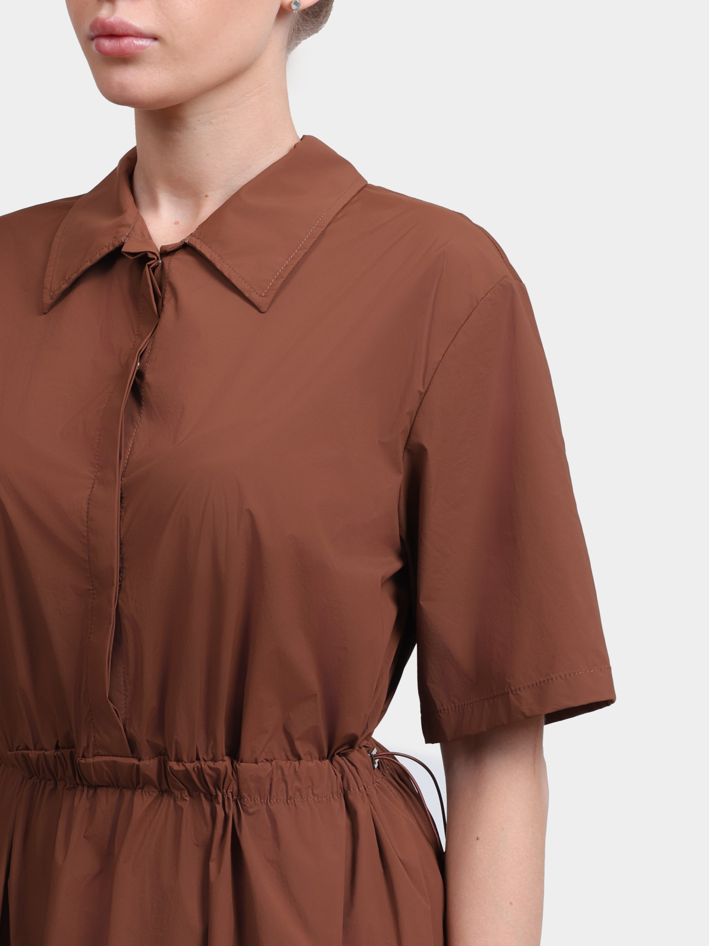 Платье Herno AB000061D 12431SZ 2240 терракотовое женское с поясом кулиской — купить в интернет-магазине Verdistore