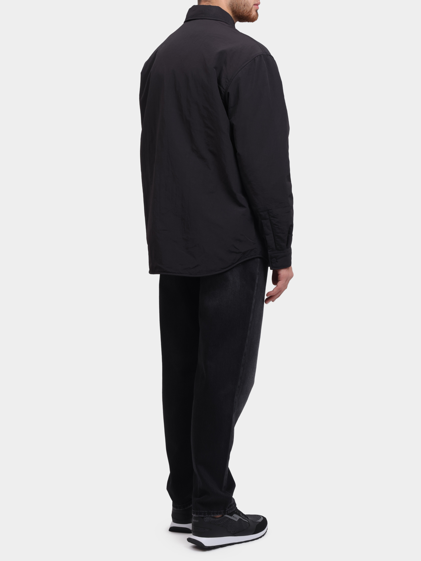 Куртка-рубашка Hugo 50549077 001 черная мужская — купить в интернет-магазине Verdistore