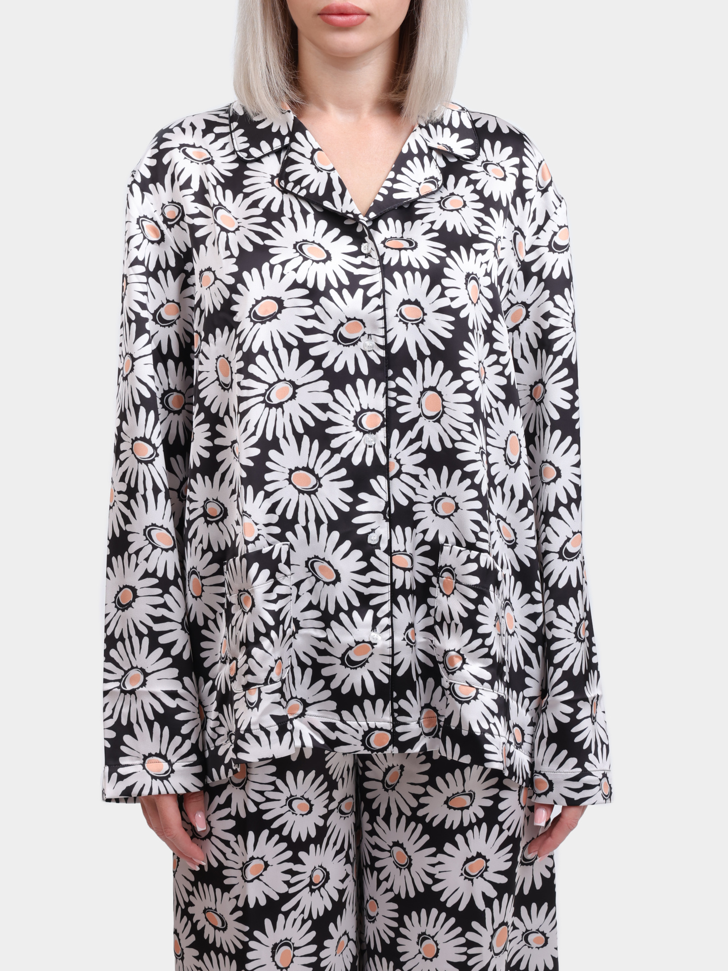 Рубашка Hugo 50537004 979 женская с цветочным принтом — купить в интернет-магазине Verdistore