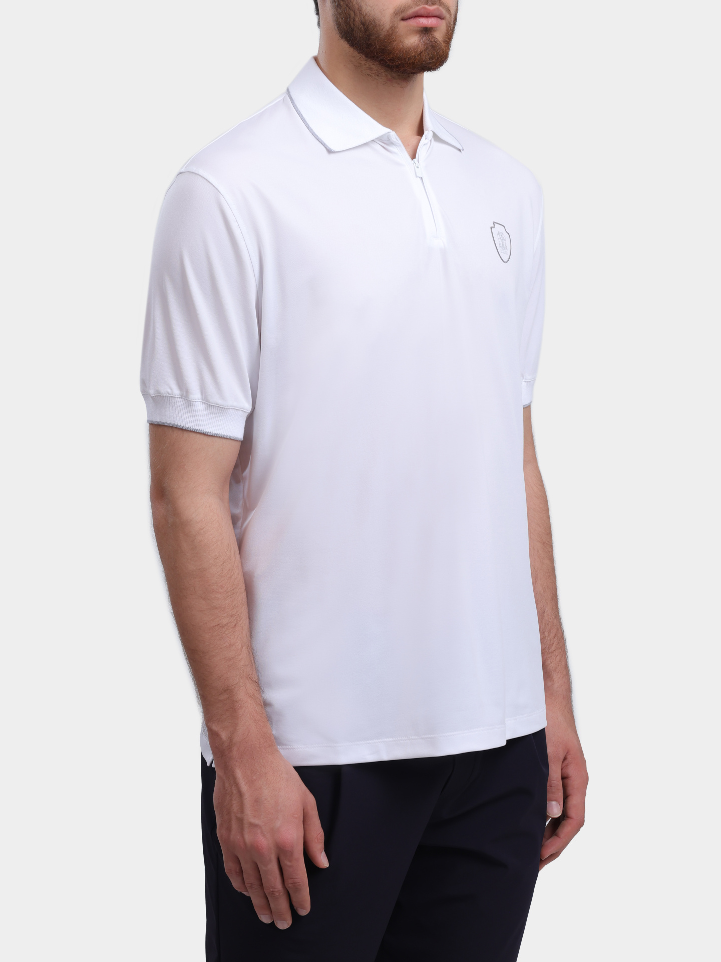 Поло Brunello Cucinelli MW8641330F CCS47 на молнии мужское — купить в интернет-магазине Verdistore