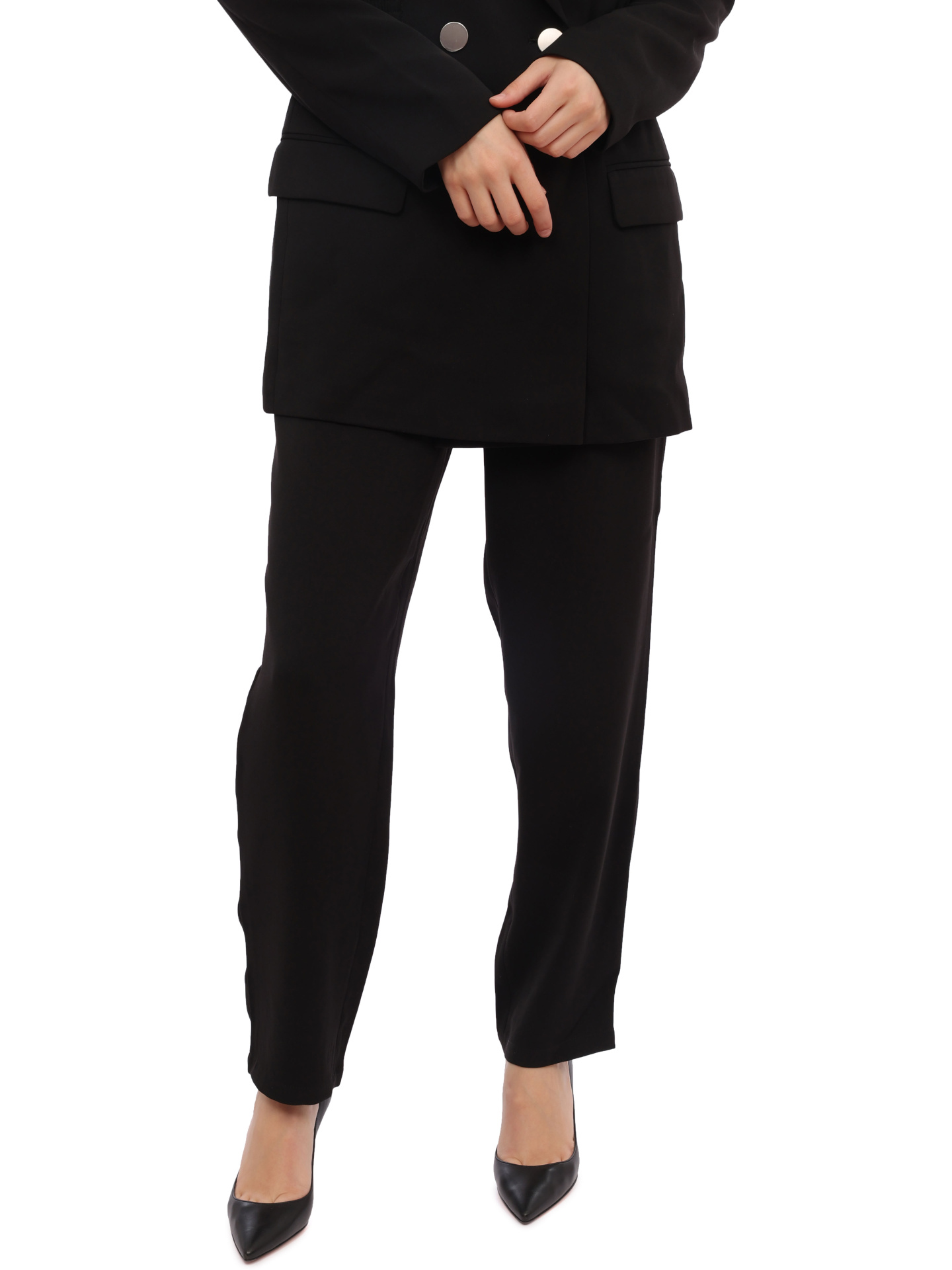 картинка Брюки Armani Exchange 6RYP11 YN7NZ 1200 черные женские на резинке от магазина Verdistore