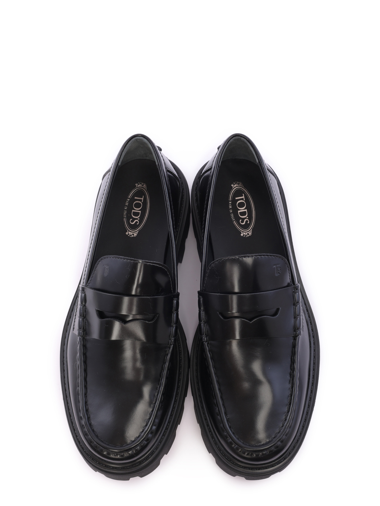 Лоферы XXW08J0GF60SHA B999 черные из натуральной кожи — купить в интернет-магазине Verdistore