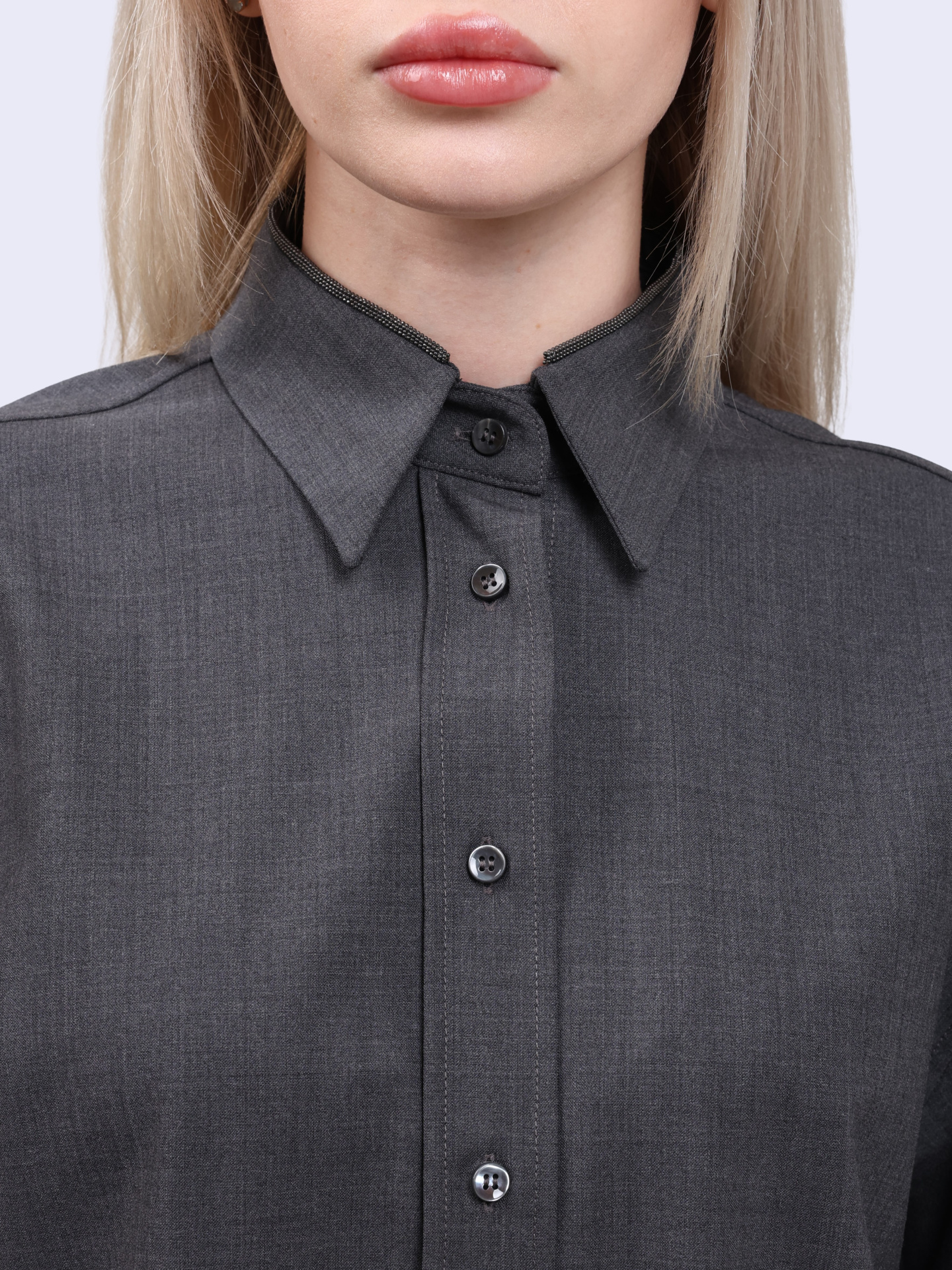 Рубашка Brunello Cucinelli M0W07MK916 C4078 шерстяная женская — купить в интернет-магазине Verdistore