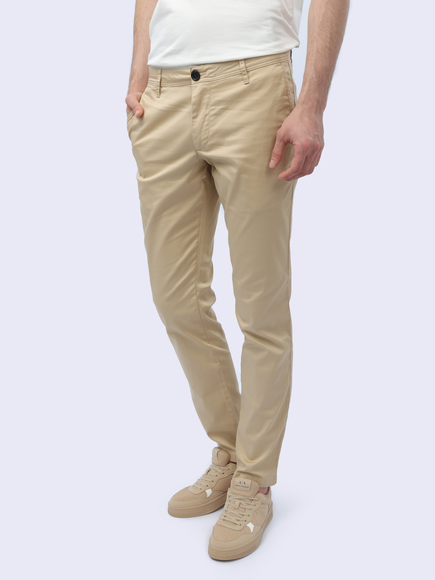 Брюки Armani Exchange 8NZP45 ZN1RZ 1794 бежевые мужские — купить в интернет-магазине Verdistore