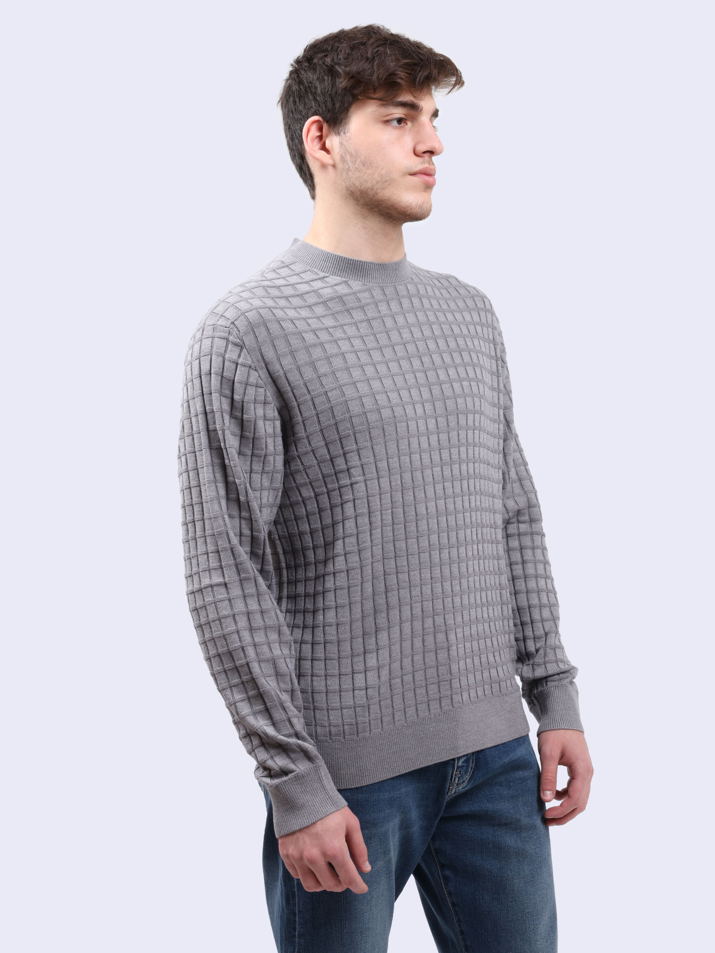 Свитер Armani Exchange 6DZM6F ZM5BZ 19AA серый мужской — купить в интернет-магазине Verdistore