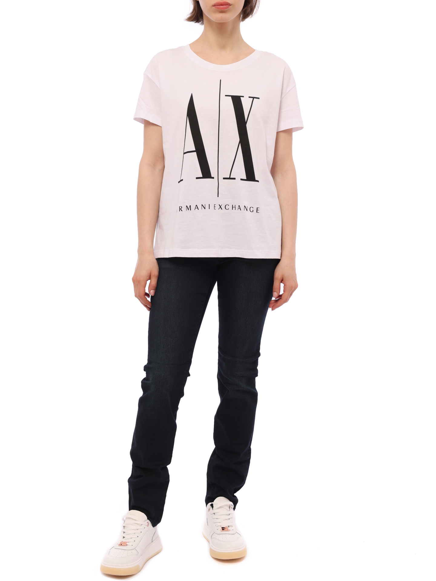 Джинсы Armani Exchange 3GYJ27 черные женские на пуговицах — купить в интернет-магазине Verdistore