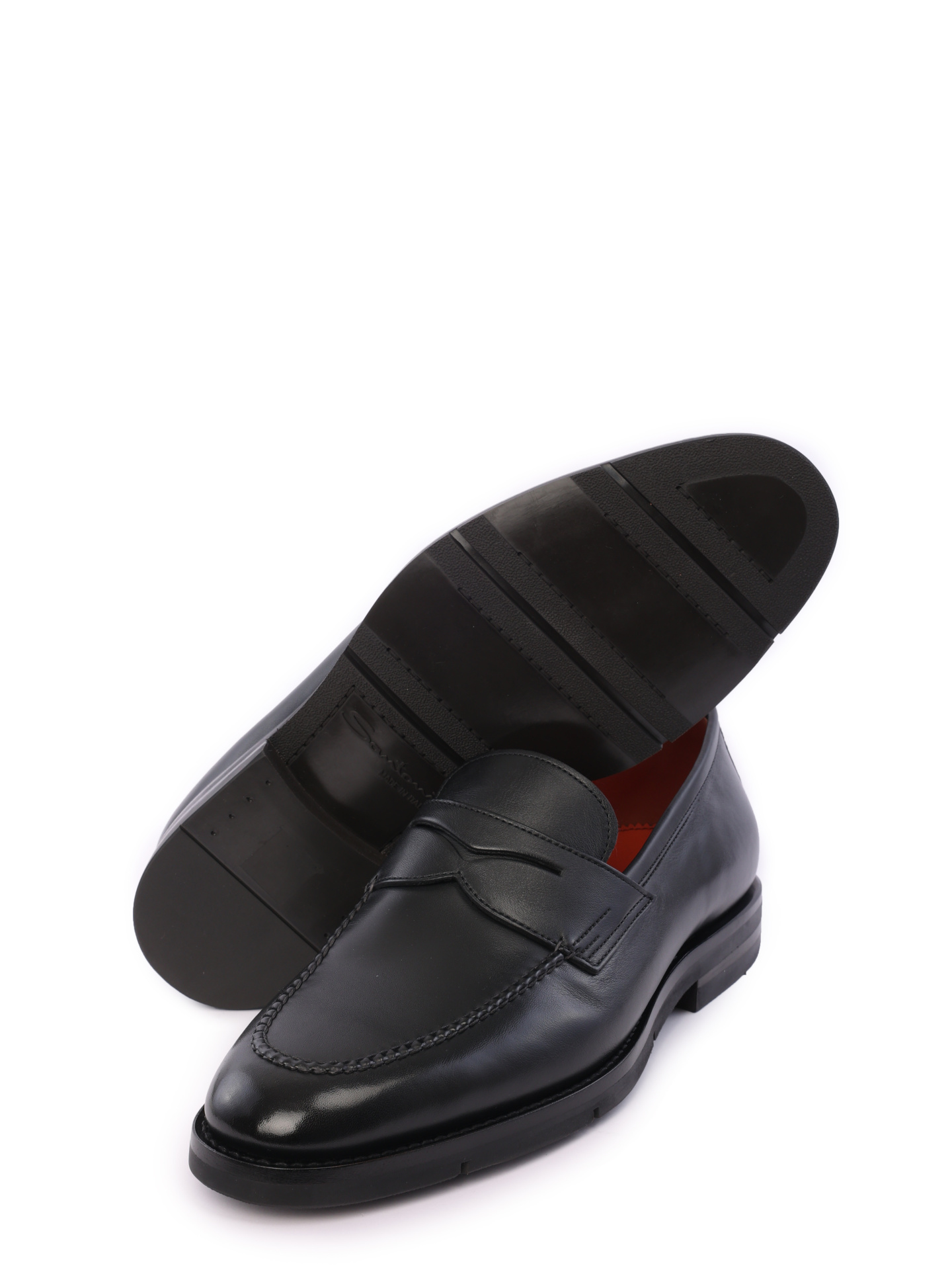 Лоферы из гладкой черной кожи на каблуке — купить в интернет-магазине Verdistore