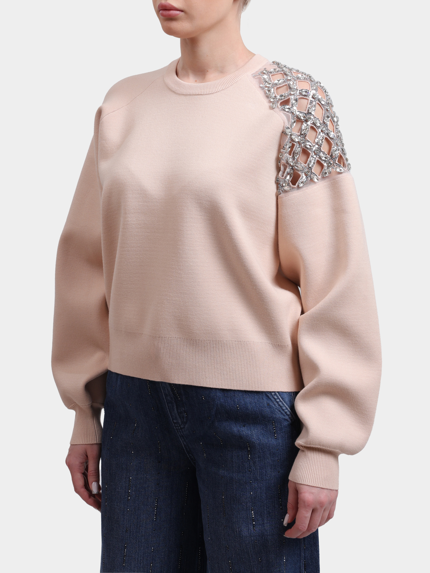 Джемпер PA6030 MS99E X0753 пудровый женский  — купить в интернет-магазине Verdistore