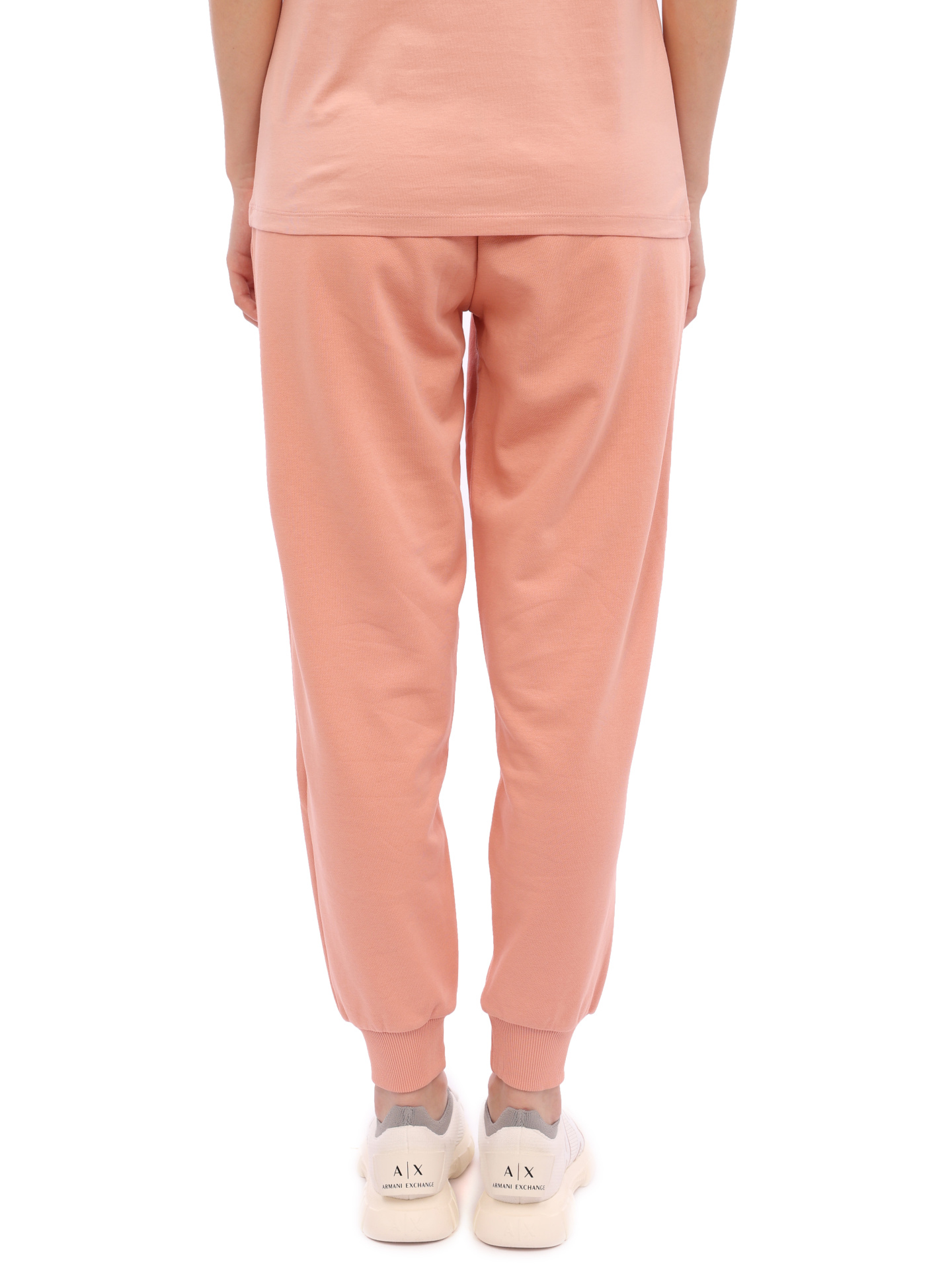 Брюки спортивные Armani Exchange 3RYP84 YJDSZ 14AO персиковые женские из хлопка — купить в интернет-магазине Verdistore