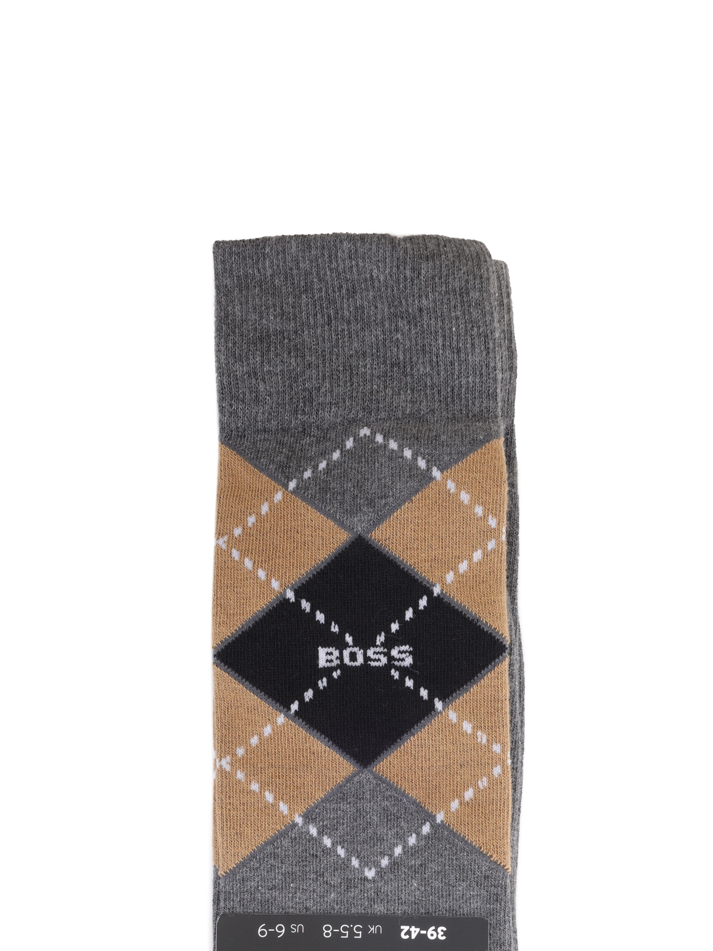 Носки Boss 50503581 032 серые мужские с клеткой-аргайл — купить в интернет-магазине Verdistore