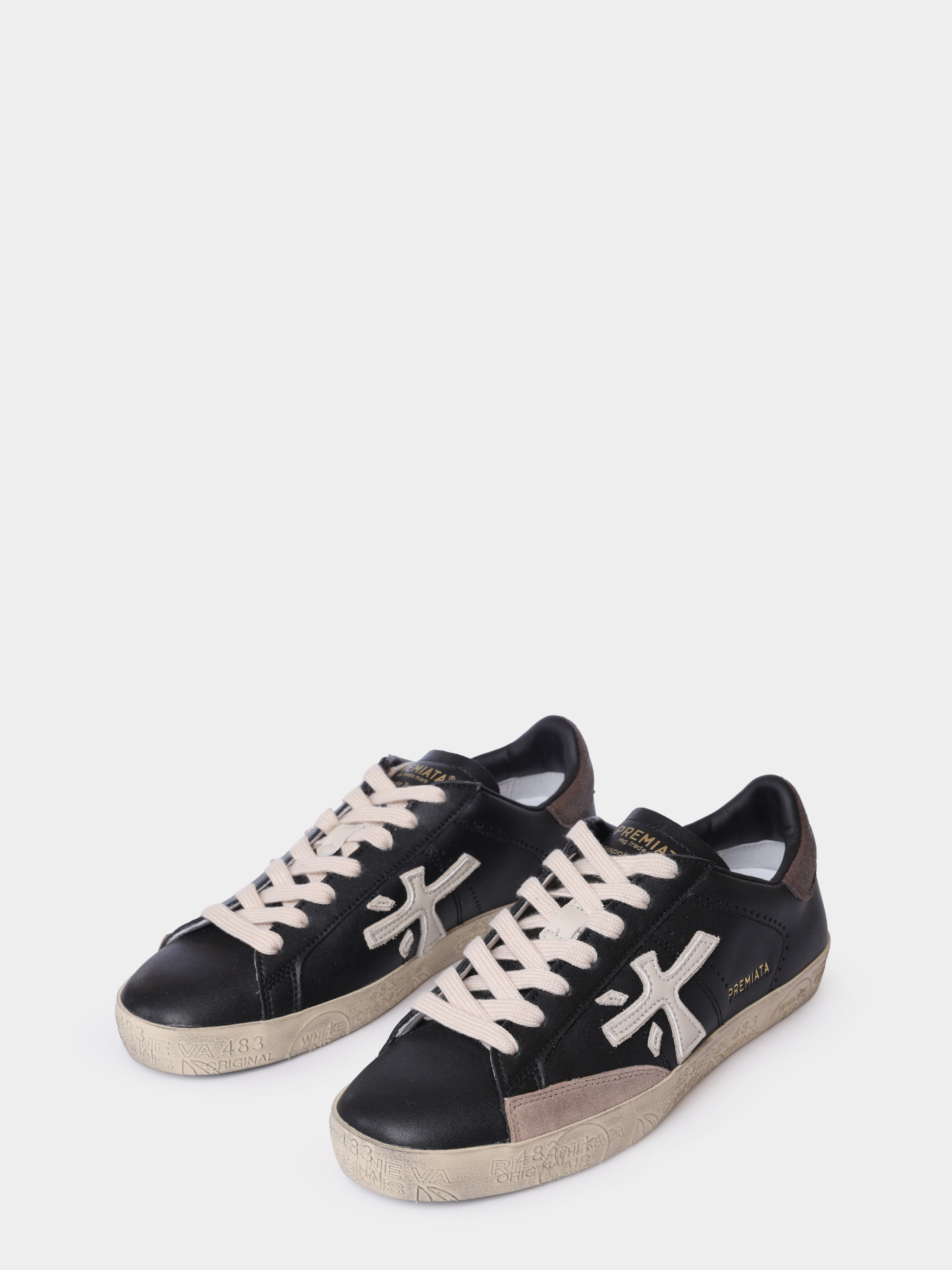 Кеды Premiata STEVEND VAR 7603 черные женские из кожи — купить в интернет-магазине Verdistore