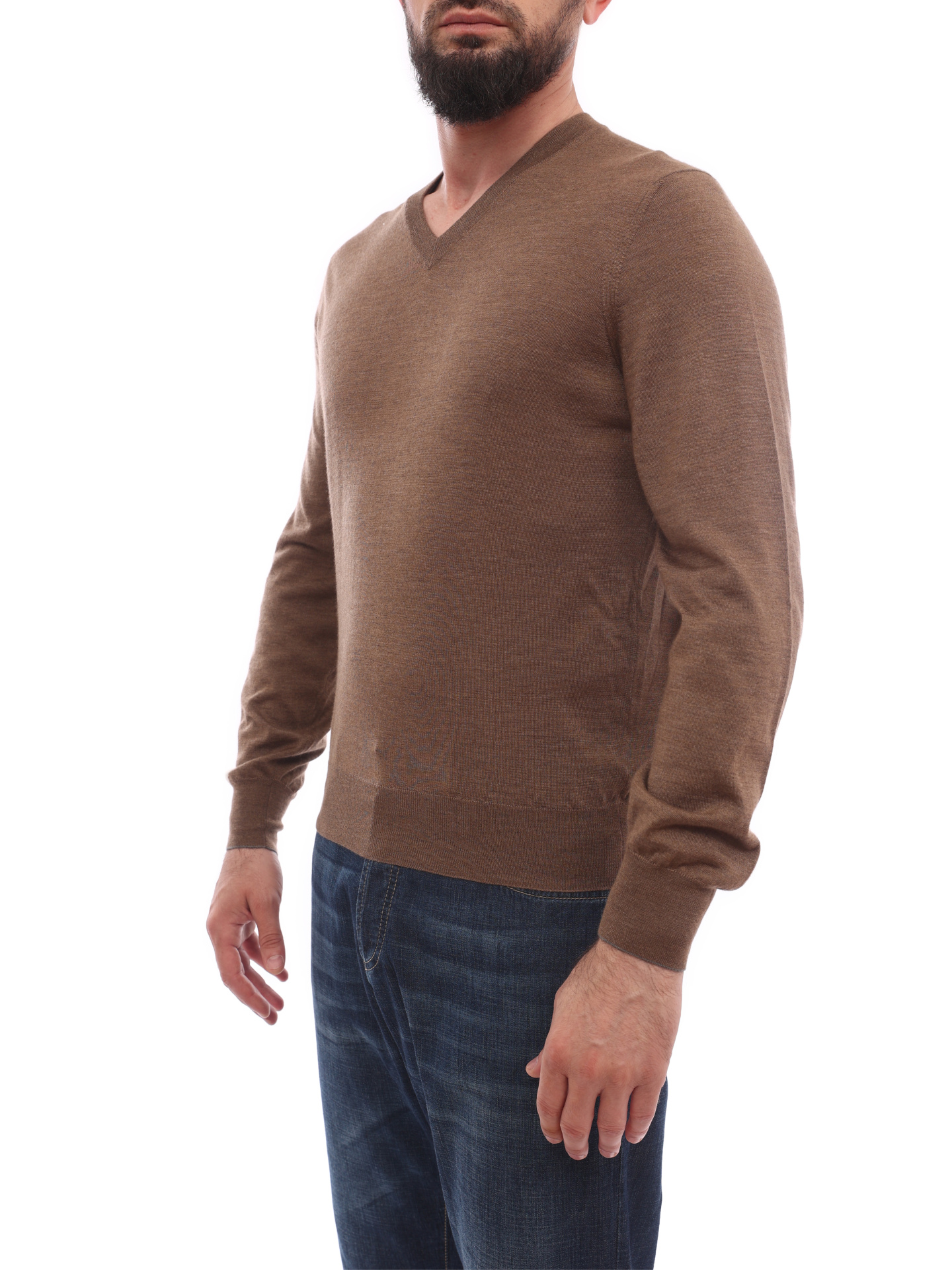 Джемпер Brunello Cucinelli M2300162 трикотажный мужской с V-вырезом — купить в интернет-магазине Verdistore