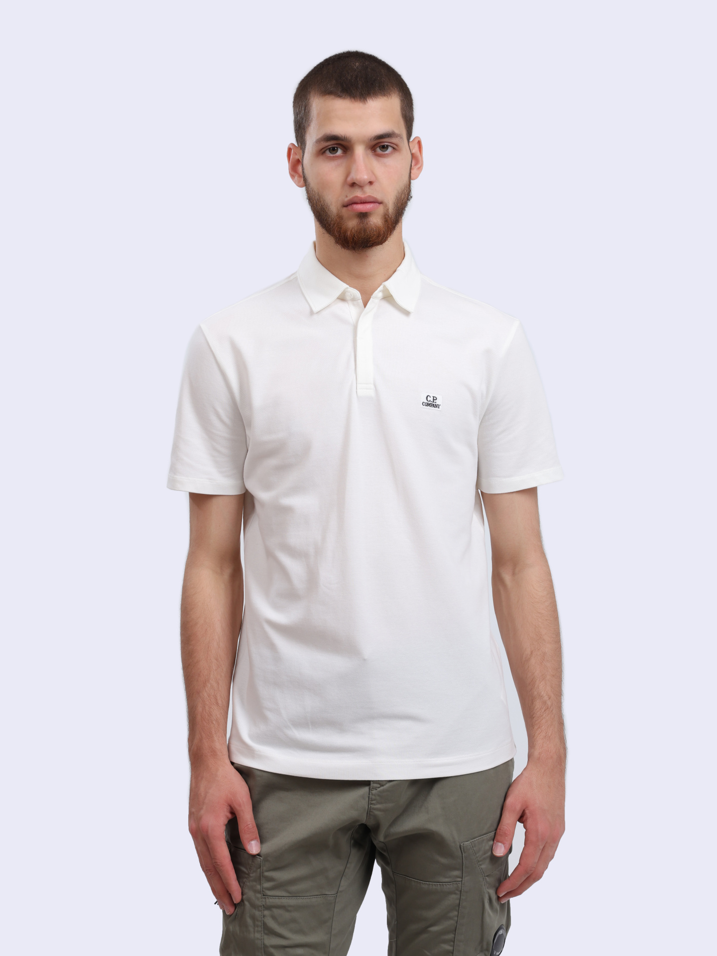 Поло C.P. Company 18CMPL165A005263W 103 белое мужское — купить в интернет-магазине Verdistore