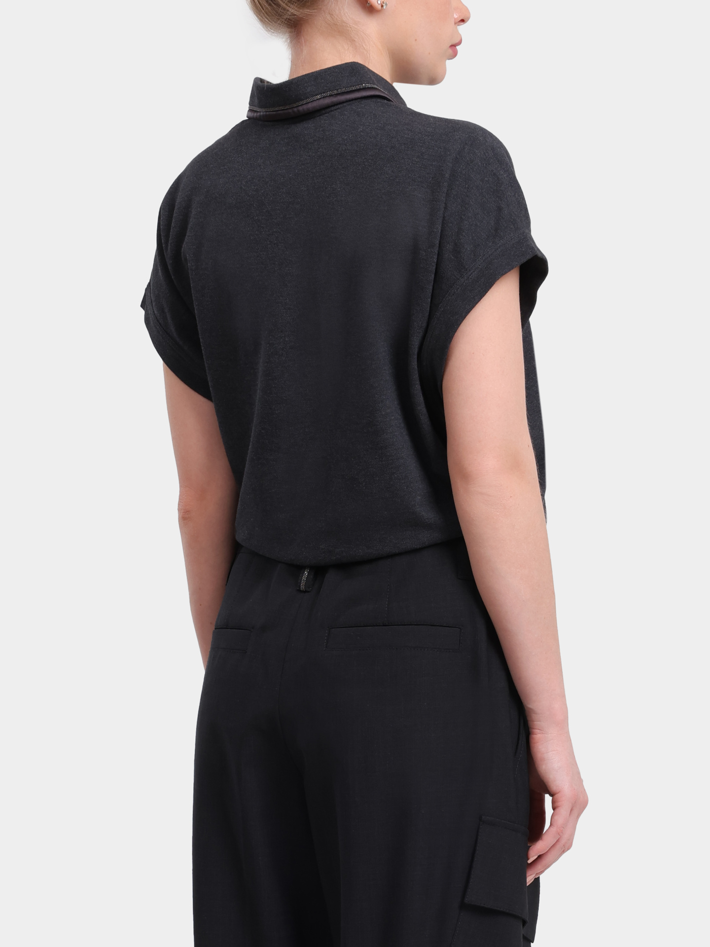 Поло Brunello Cucinelli M0T63EM405 C8127 укороченное женское — купить в интернет-магазине Verdistore