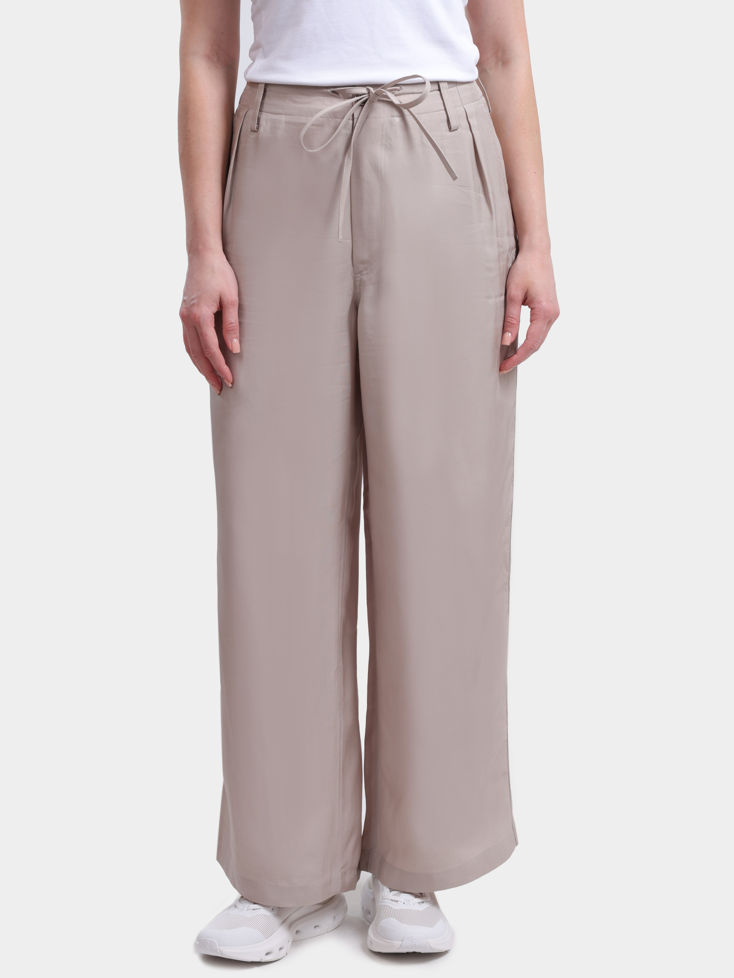 Брюки Y-3 KQ7299 LIGHTBROWN бежевые женские на кулиске — купить в интернет-магазине Verdistore