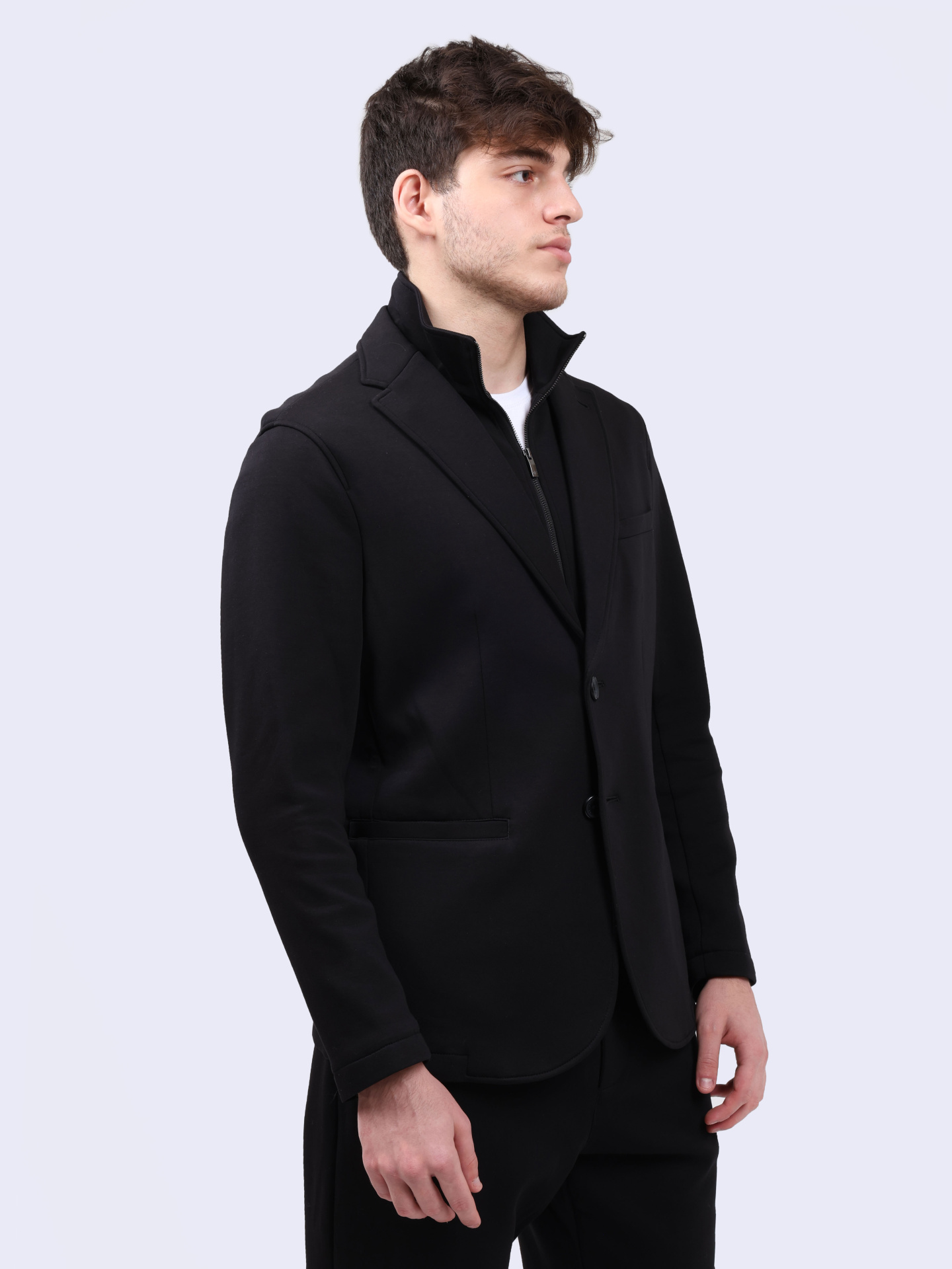 Пиджак Armani Exchange 6DZGHF ZJZGZ 1200 черный мужской со съемной планкой — купить в интернет-магазине Verdistore