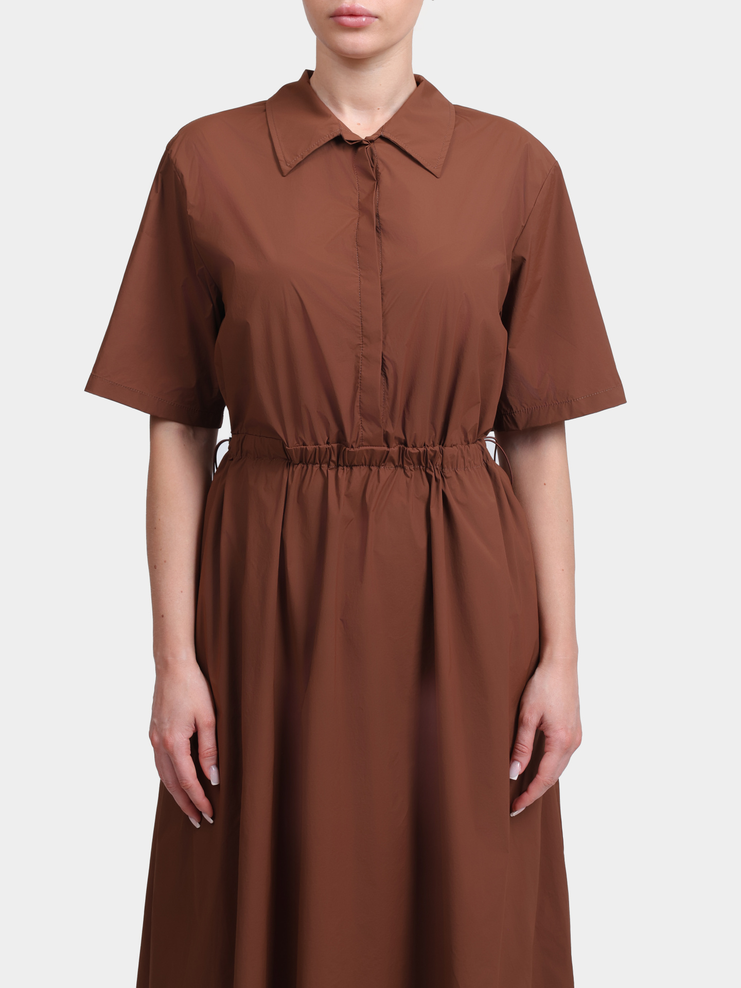 Платье Herno AB000061D 12431SZ 2240 терракотовое женское с поясом кулиской — купить в интернет-магазине Verdistore