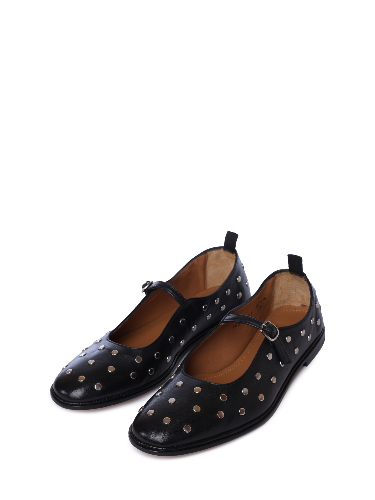 Балетки Antonio Maurizi 16054 B SANDRA / NERO черные женские с заклепками — купить в интернет-магазине Verdistore