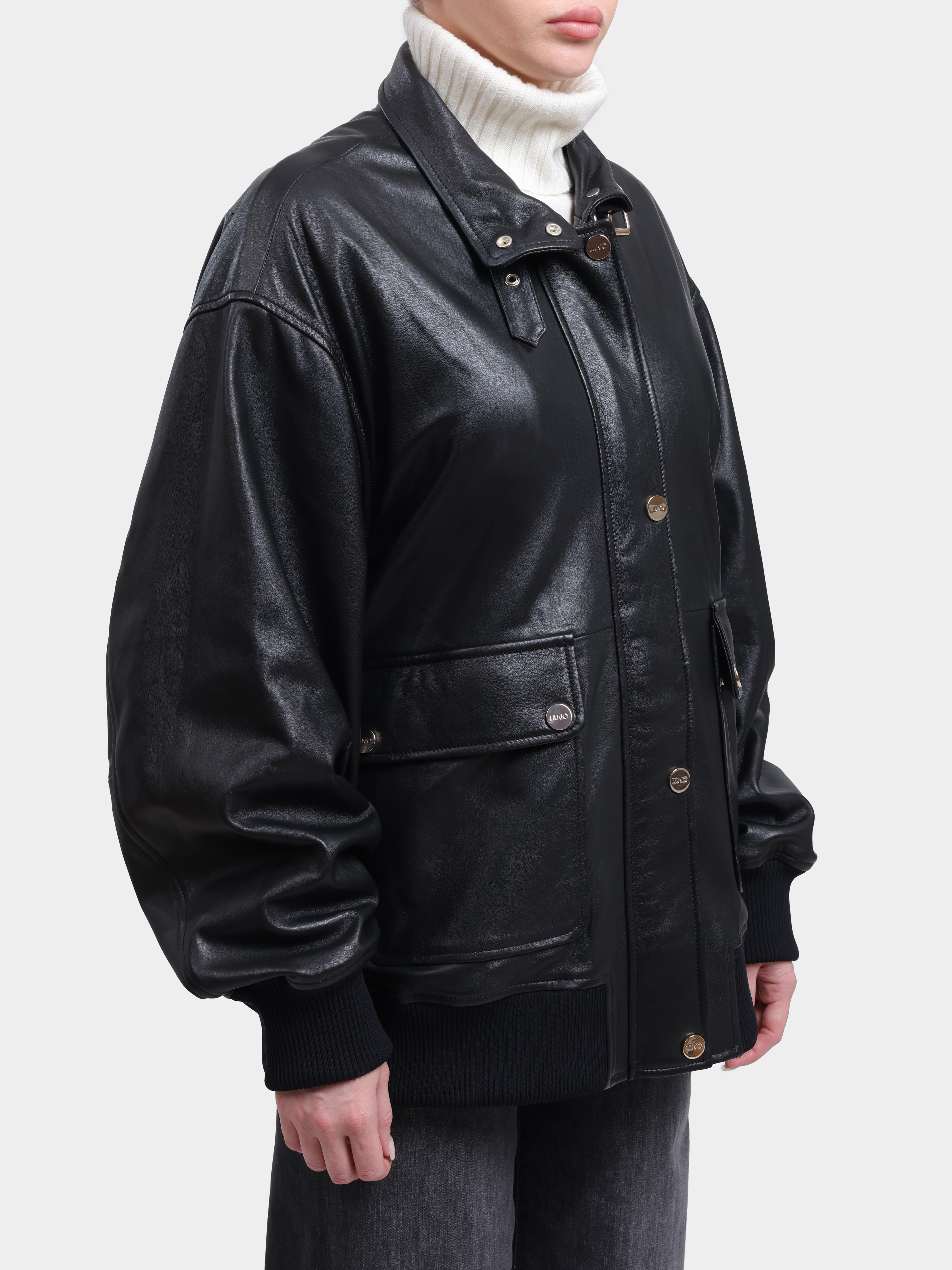 Куртка Liu-Jo PF6034 P0409 22222 кожаная женская  — купить в интернет-магазине Verdistore