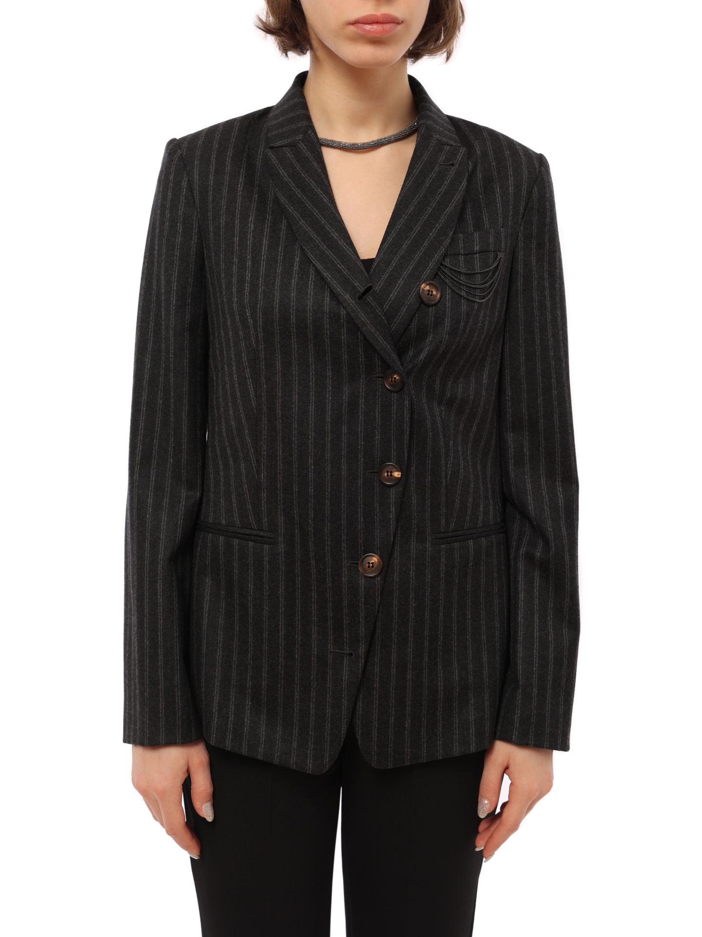 Жакет Brunello Cucinelli ML4228391 асимметричный женский — купить в интернет-магазине Verdistore