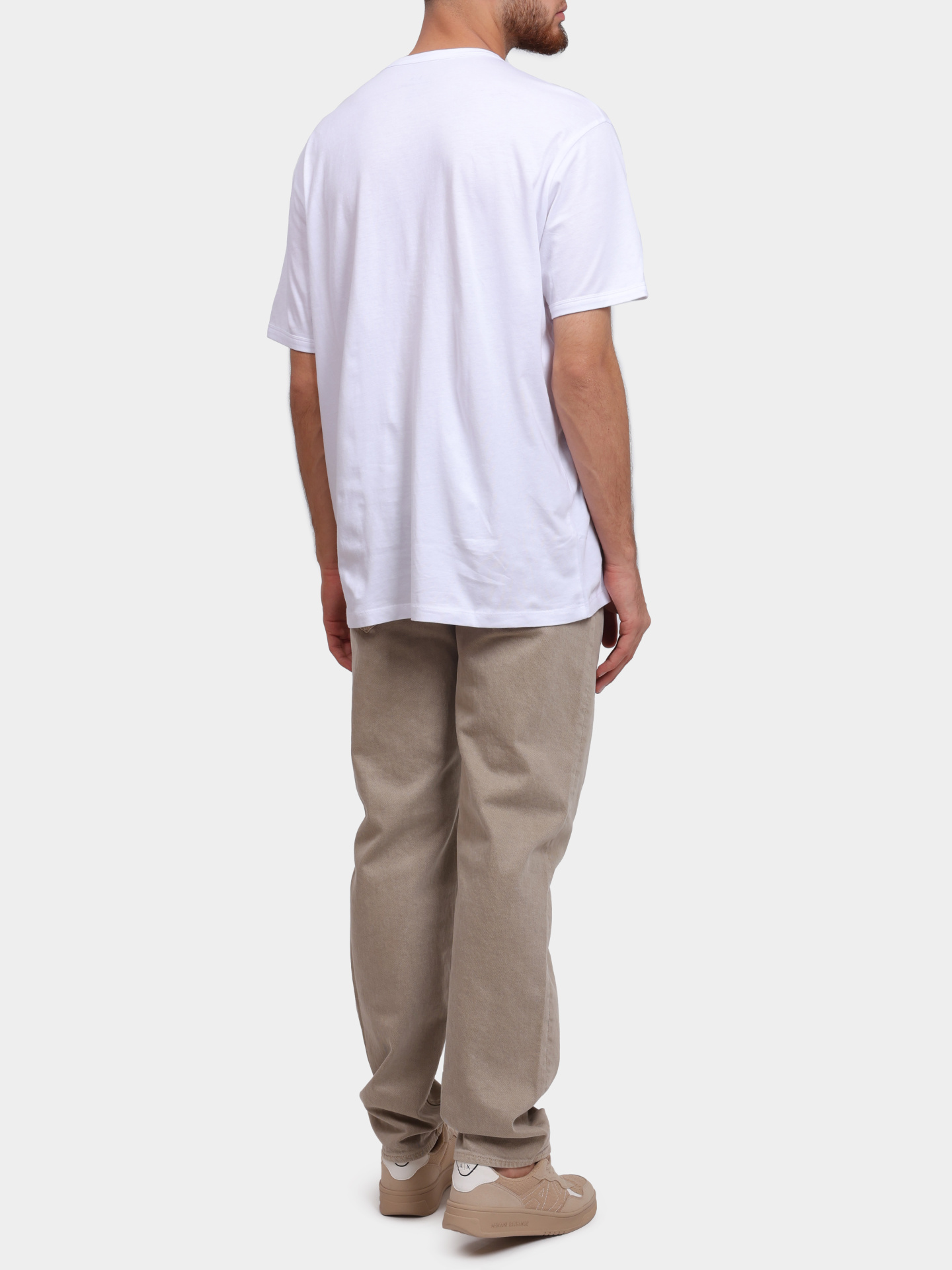 Футболка Armani Exchange 8NZT76 Z8H4Z 1100 белая мужская с логотипом — купить в интернет-магазине Verdistore