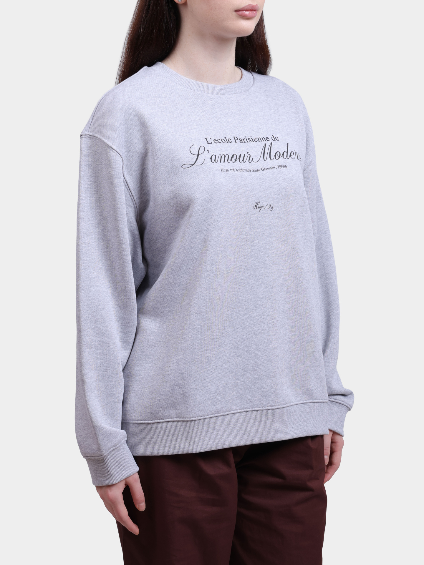 Свитшот Hugo 50545633 064 серый женский — купить в интернет-магазине Verdistore