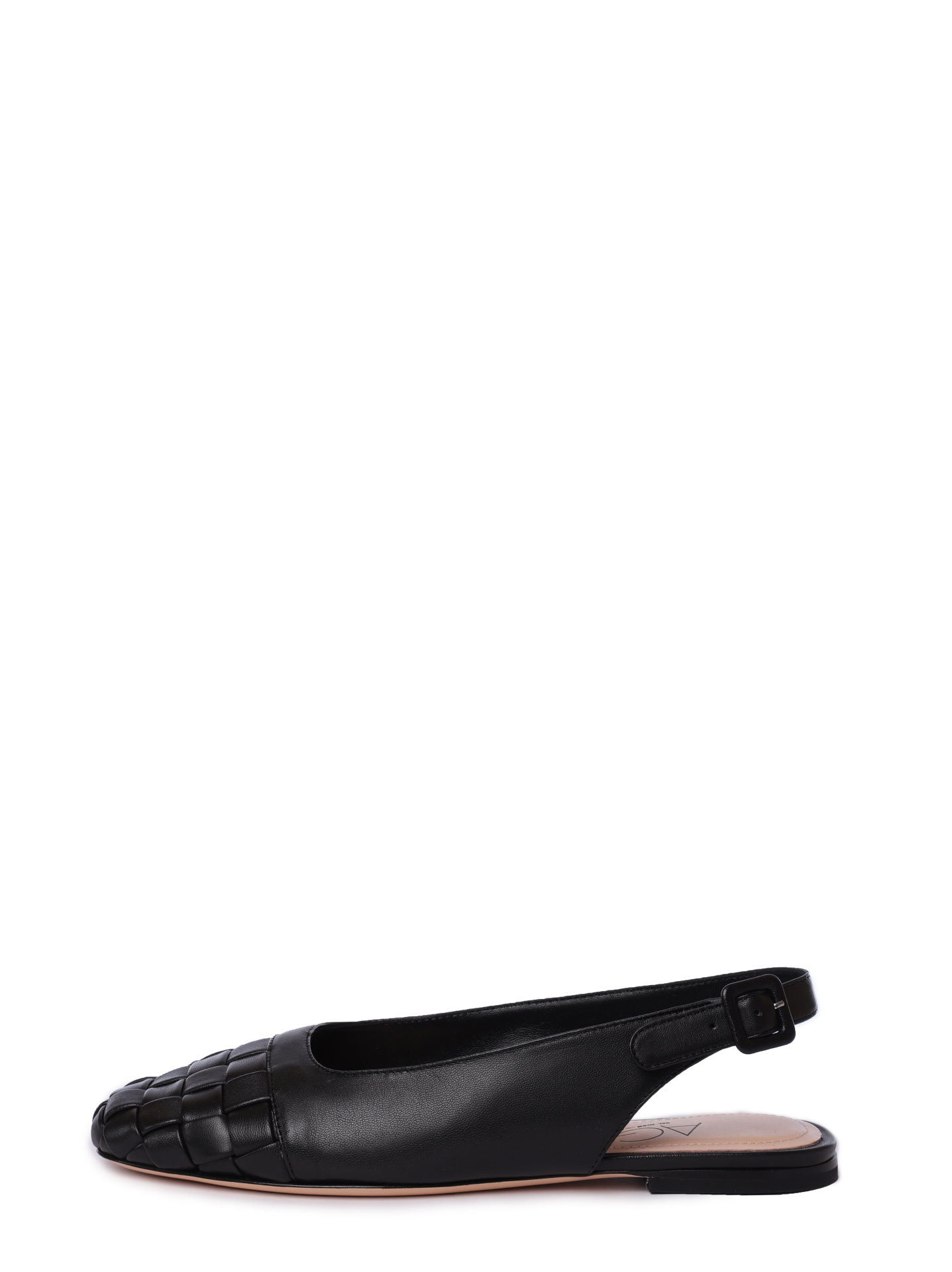 Балетки AGL D834085PCSOFTY 0000 черные женские с плетеным носом — купить в интернет-магазине Verdistore