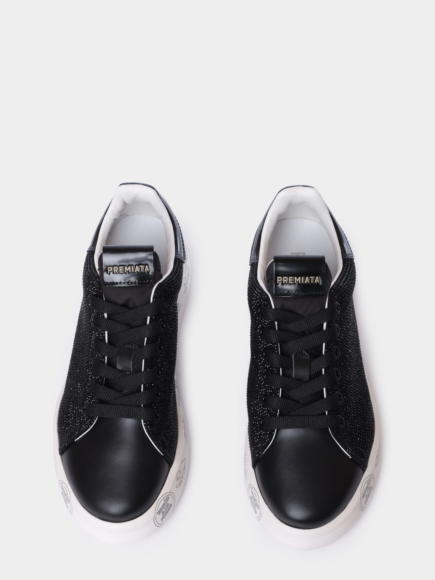 Кеды Premiata Sport BELLE VAR 7813 черные женские со стразами — купить в интернет-магазине Verdistore