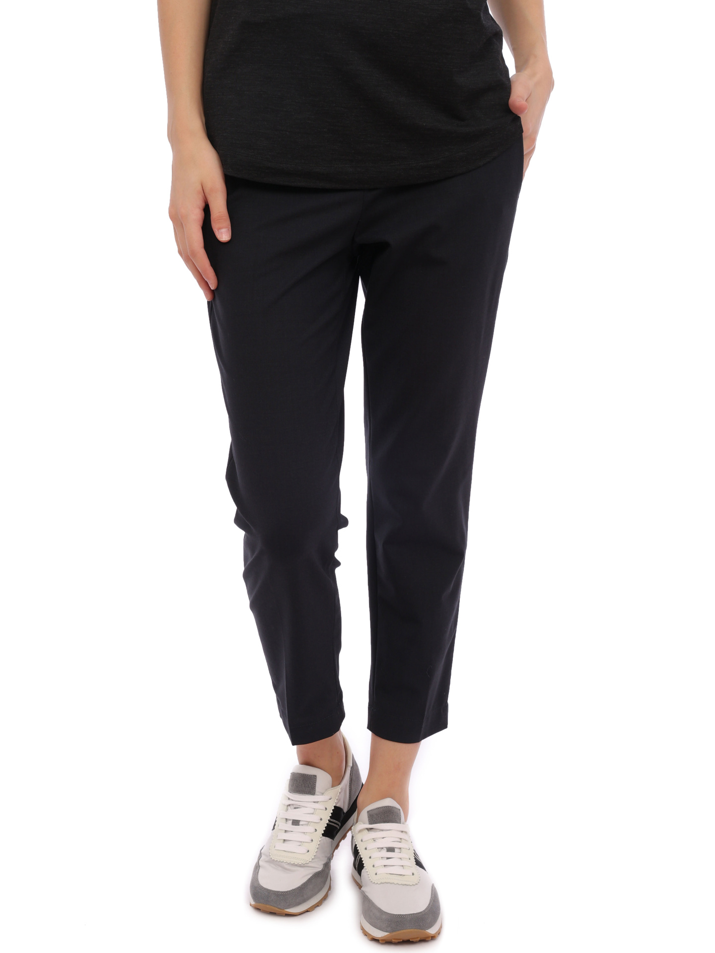 Брюки Brunello Cucinelli M0W07P6119 темно-синие женские с ремешком — купить в интернет-магазине Verdistore