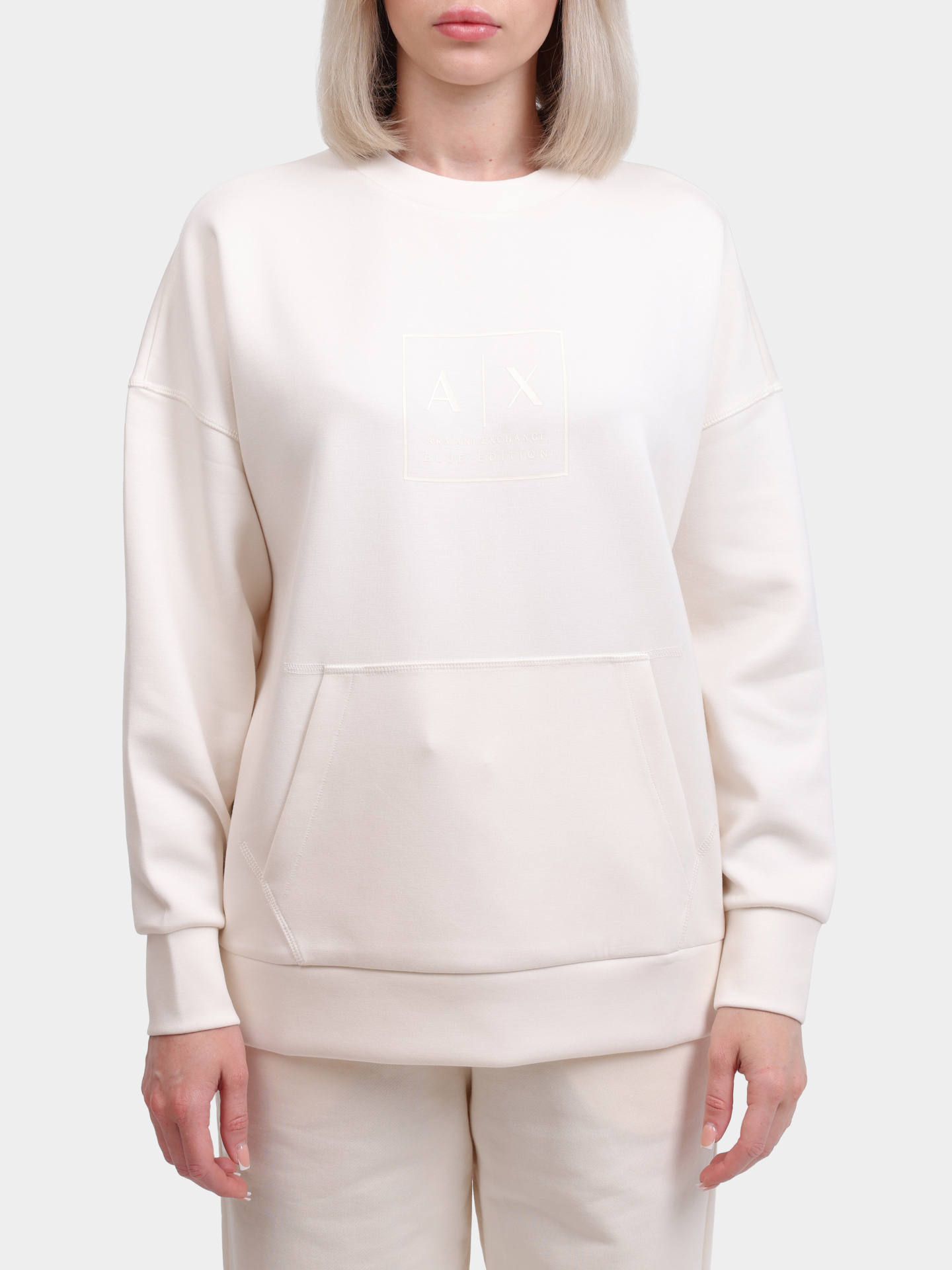 Свитшот Armani Exchange XW000504 AF12819 U1003 белый женский — купить в интернет-магазине Verdistore