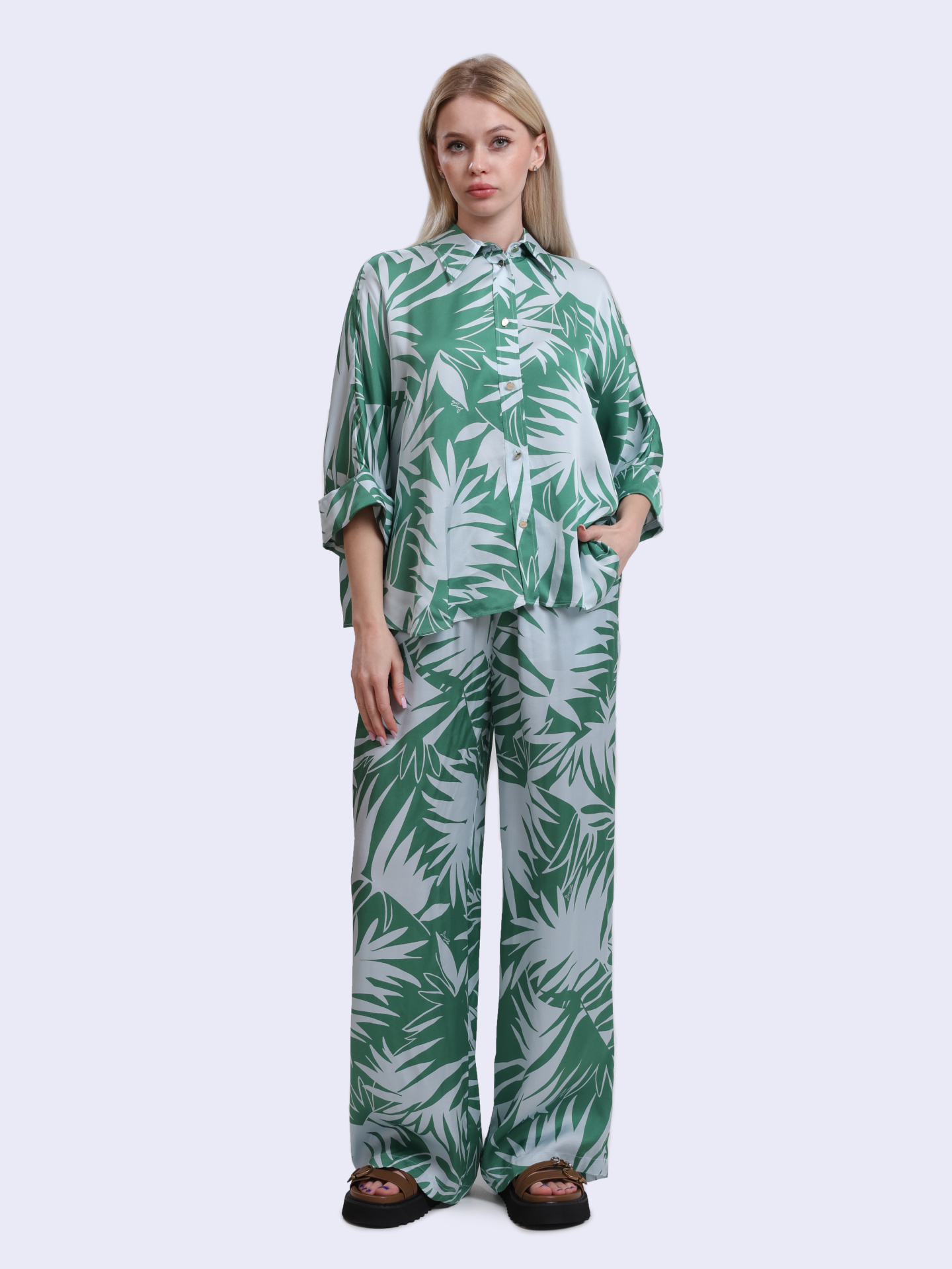 Рубашка CA5381 TS074 M9258 мульти с крупным принтом — купить в интернет-магазине Verdistore