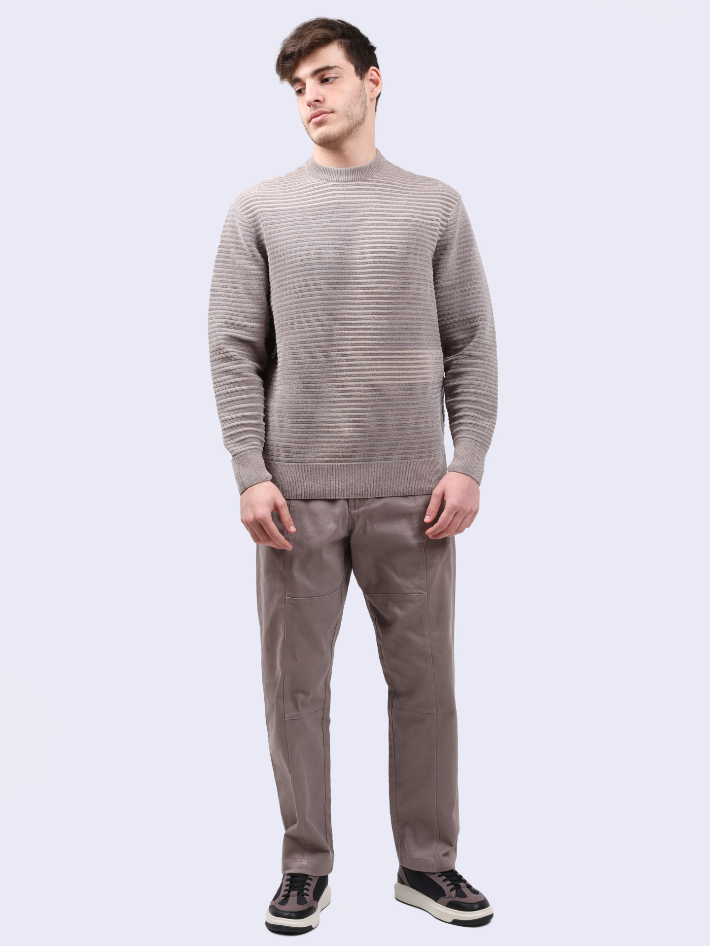 Брюки Armani Exchange 6DZP26 ZN5RZ 17AC светло-коричневые мужские из хлопка — купить в интернет-магазине Verdistore