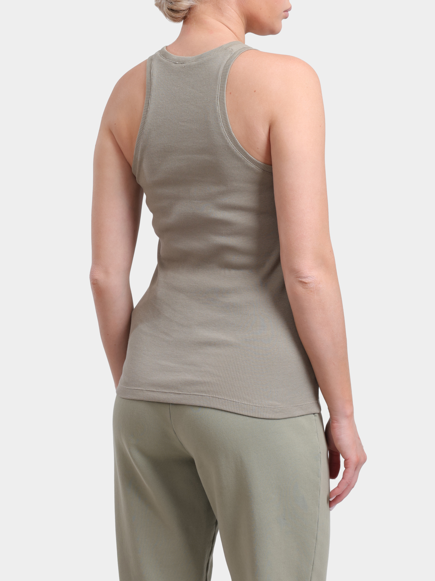 Майка Pinko 100822 A15E U84 хаки женская приталенная с маленьким логотипом — купить в интернет-магазине Verdistore