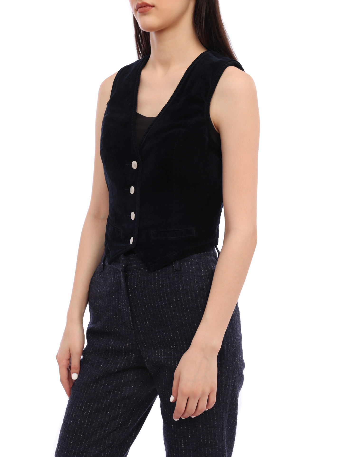 Жилет AG ENV4189 черный женский из велюра — купить в интернет-магазине Verdistore