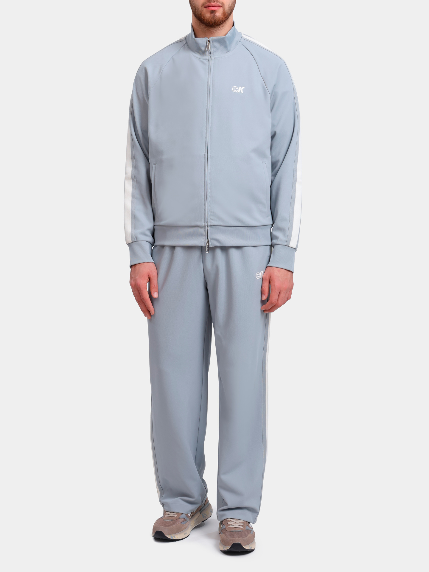 Мастерка Calvin Klein Jeans LV04RC231G CI1 мужская с вышитым логотипом  — купить в интернет-магазине Verdistore