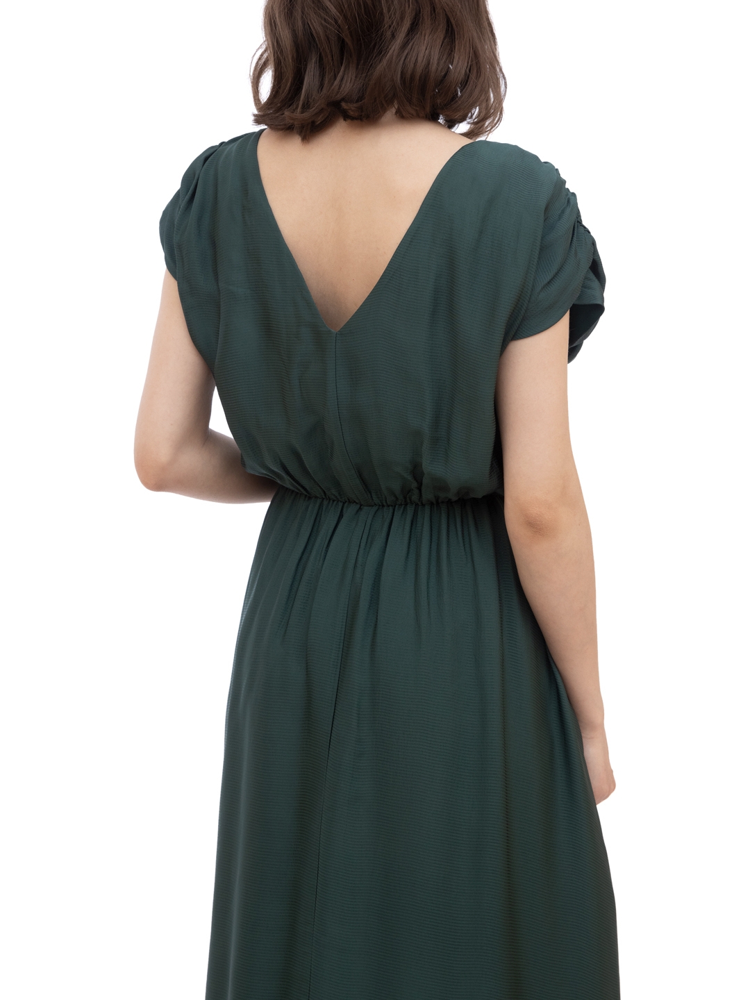 Платье Armani Exchange 3KYA07 зеленое женское с v-образным вырезом на спине — купить в интернет-магазине Verdistore