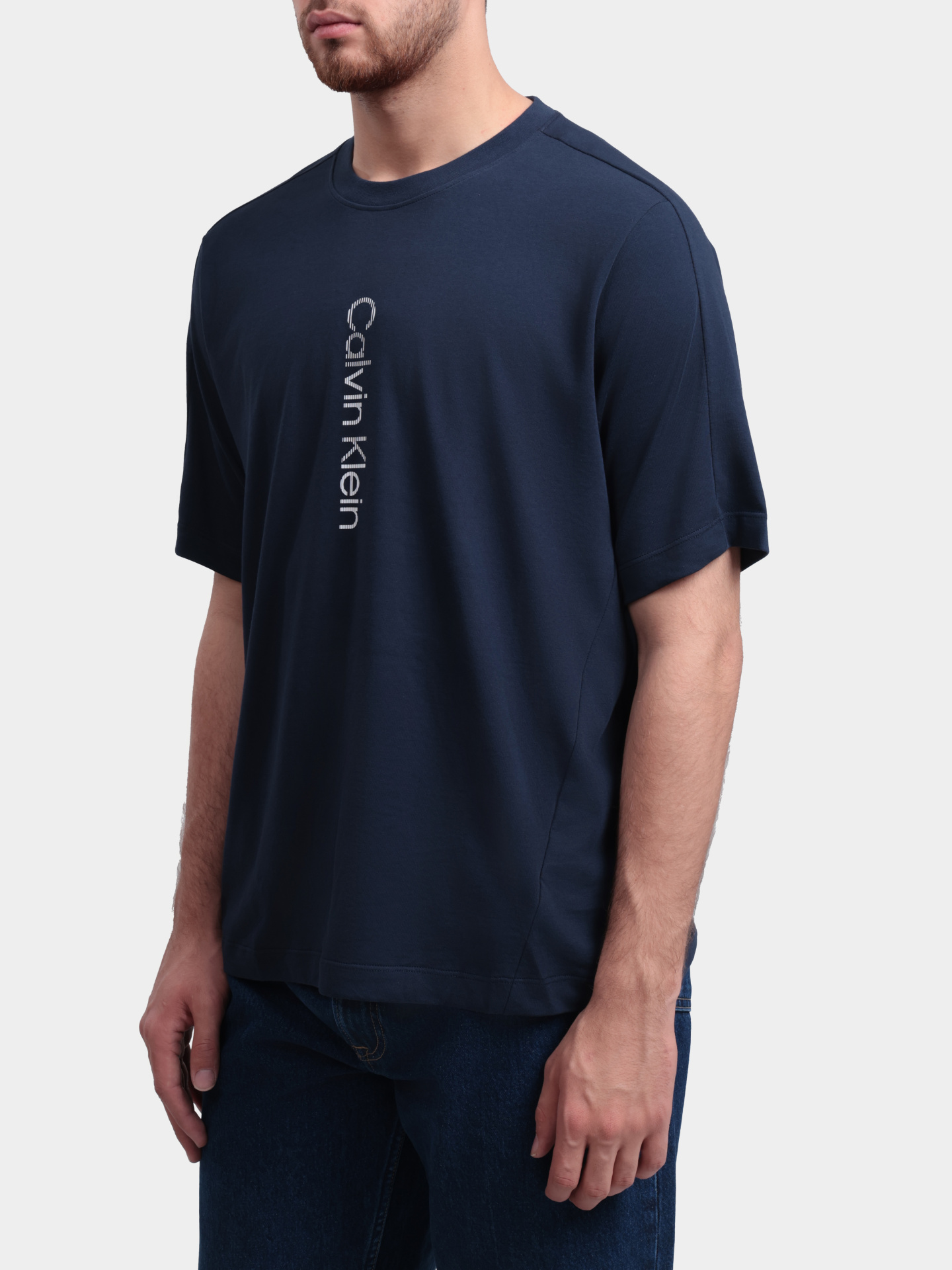 Футболка Calvin Klein LVGMS6K101 0PP темно-синяя мужская — купить в интернет-магазине Verdistore