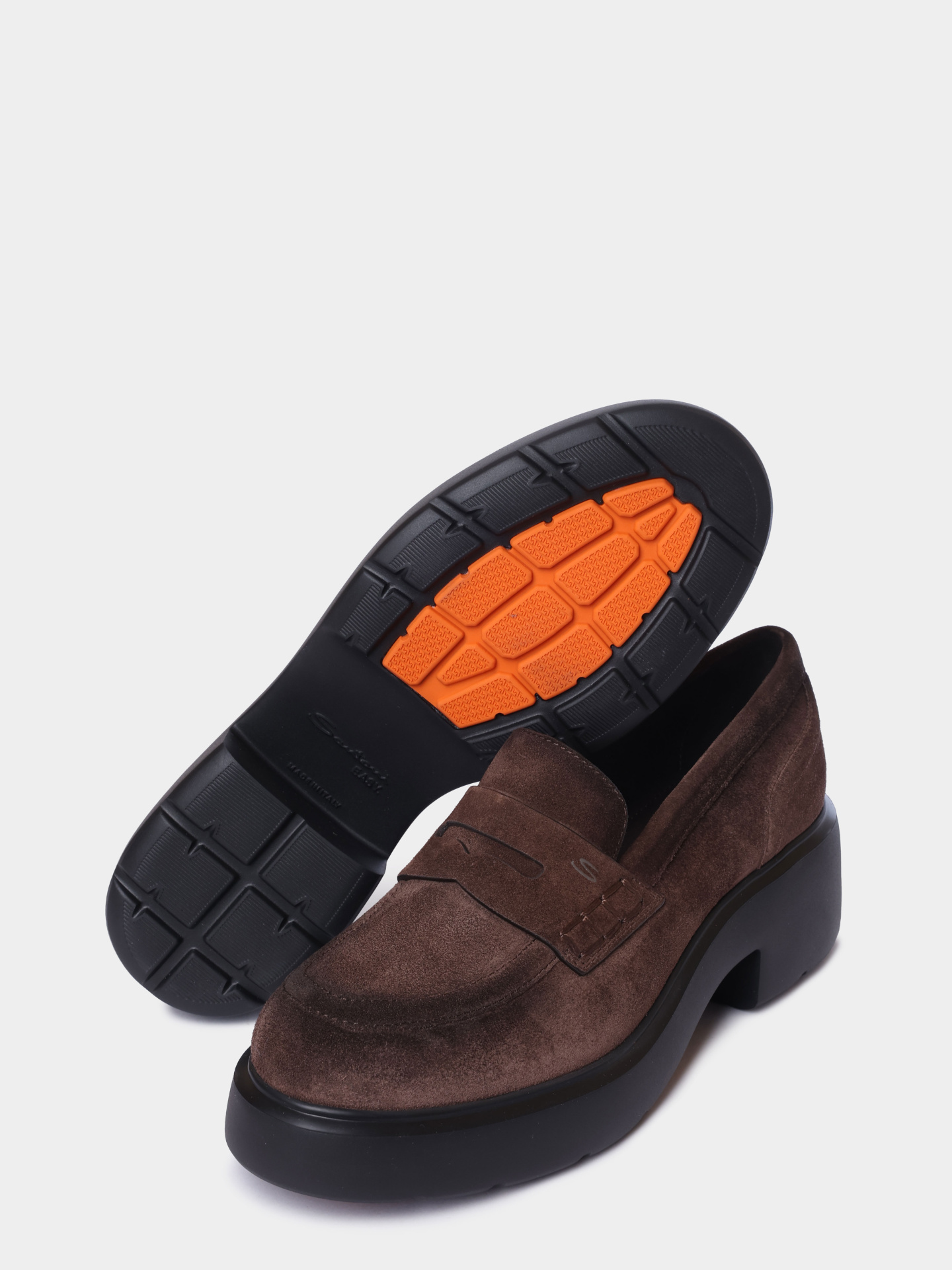 Лоферы Santoni WUEG71868SMOTHLWT50 замшевые женские — купить в интернет-магазине Verdistore