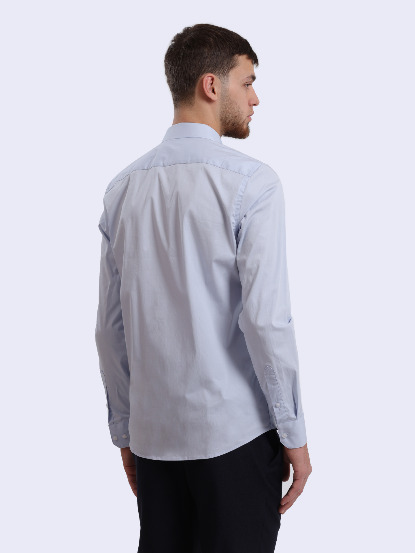 Рубашка Calvin Klein K10K110856 голубая мужская — купить в интернет-магазине Verdistore